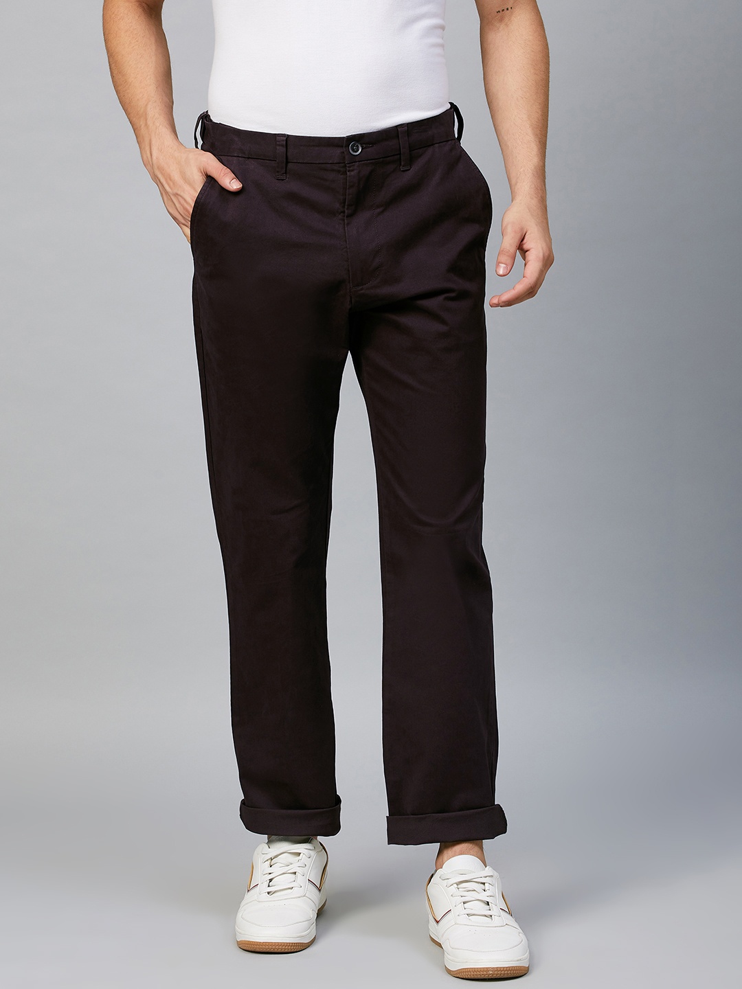 

Marks & Spencer Men Purple Trousers