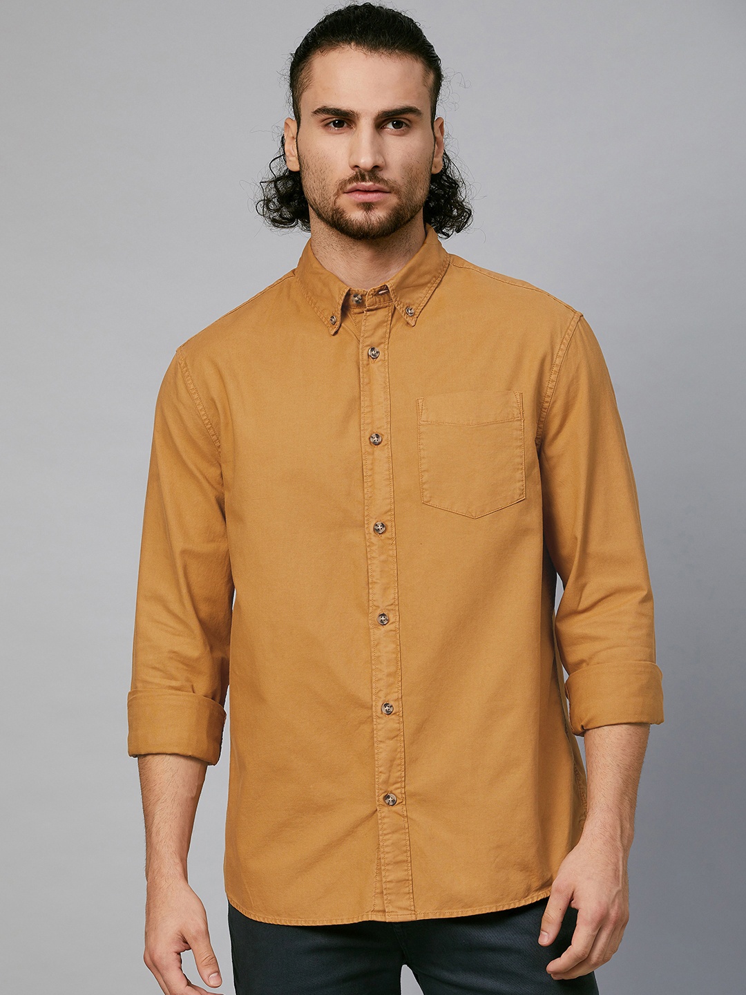 

Marks & Spencer Men Tan Opaque Casual Shirt