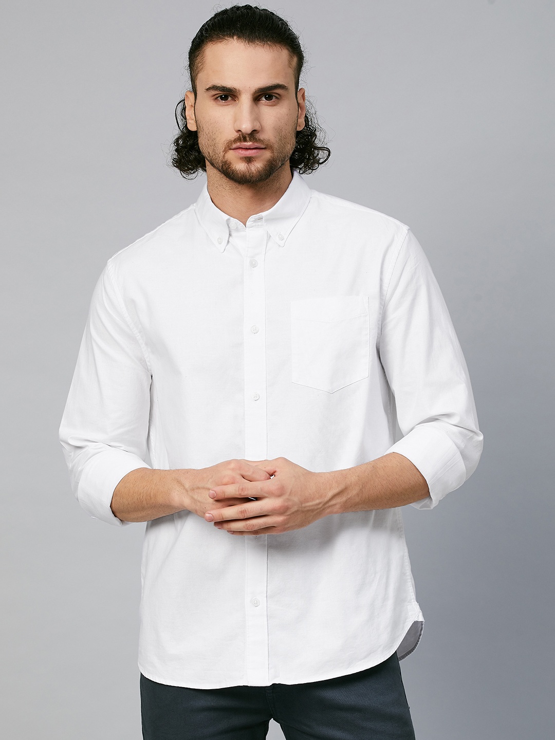 

Marks & Spencer Men White Opaque Casual Shirt