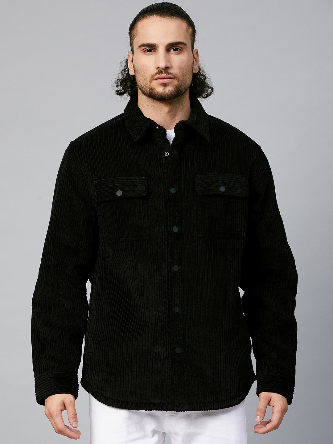 

Marks & Spencer Men Black Opaque Casual Shirt