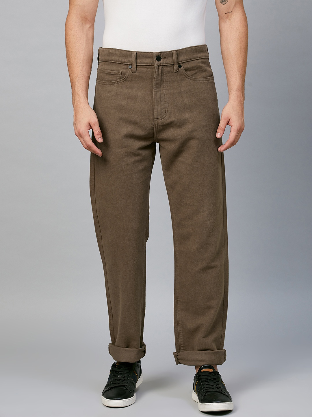 

Marks & Spencer Men Brown Trousers