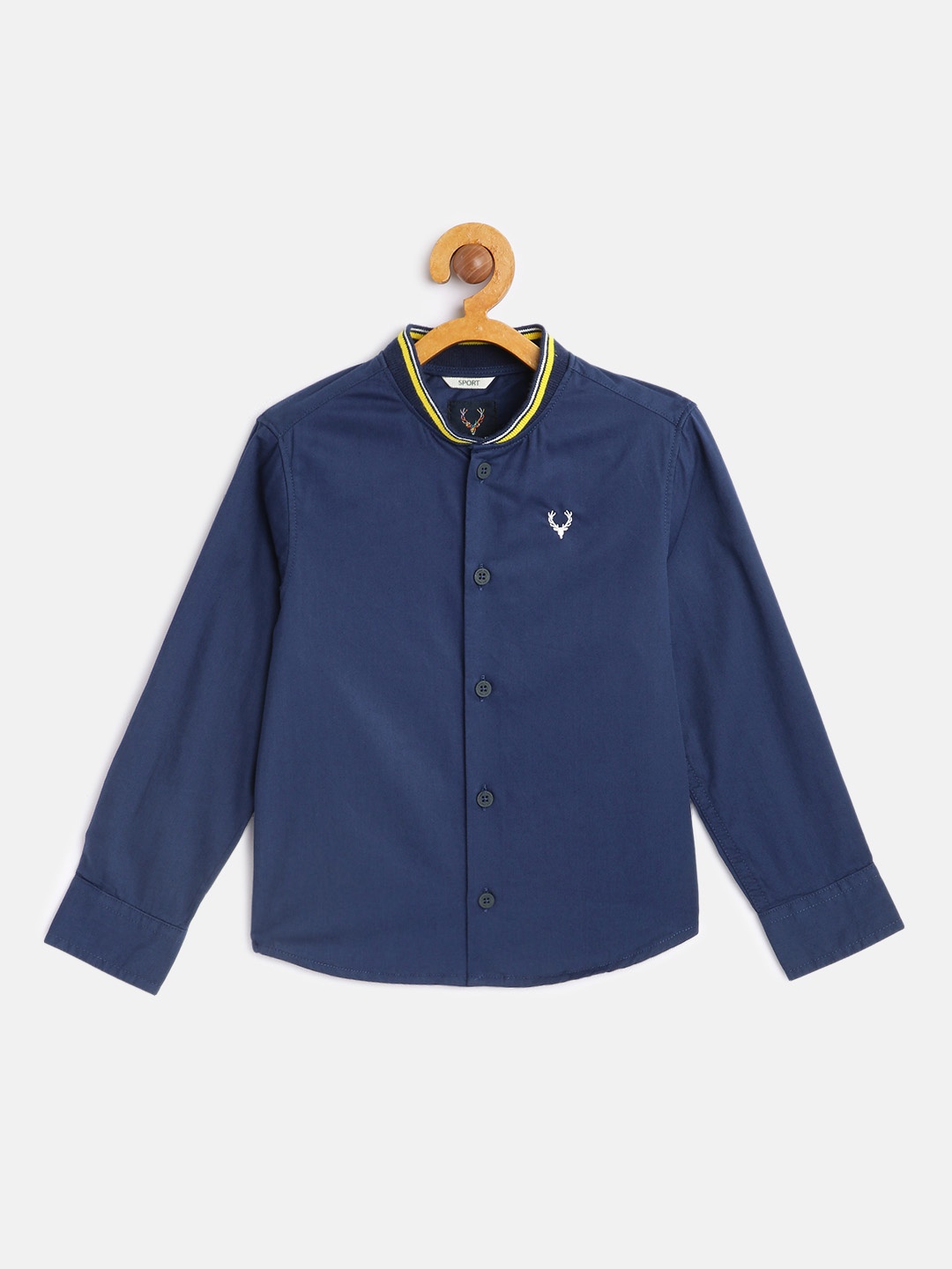 

Allen Solly Junior Boys Navy Blue Boxy Pure Cotton Opaque Casual Shirt