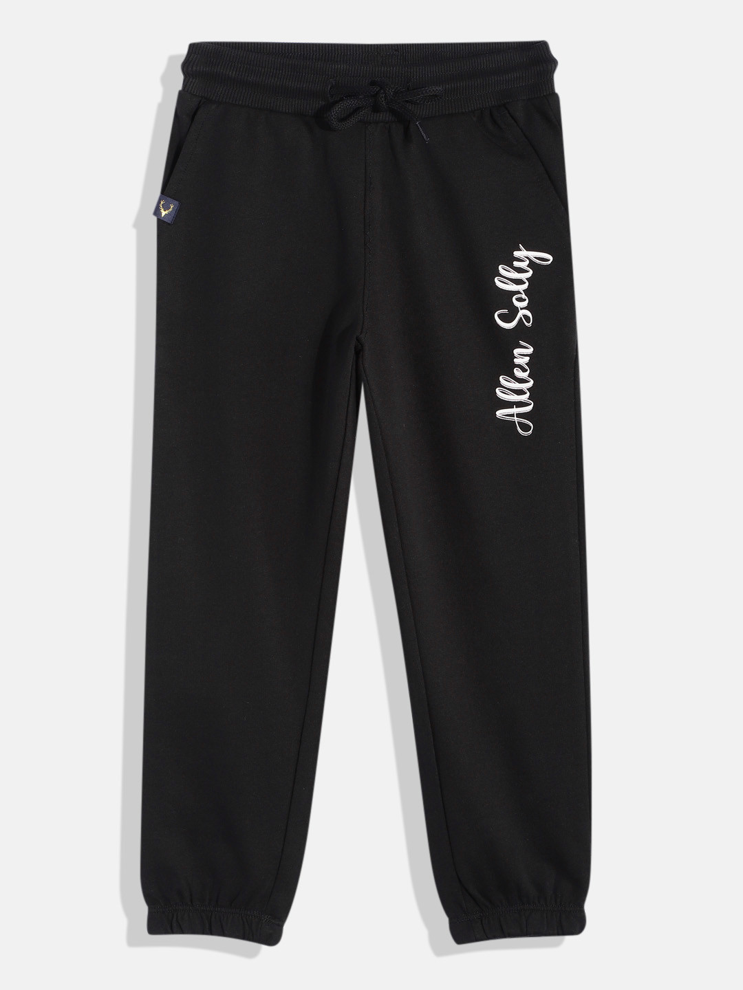 

Allen Solly Junior Boys Brand Logo Placement Print Pure Cotton Joggers, Black