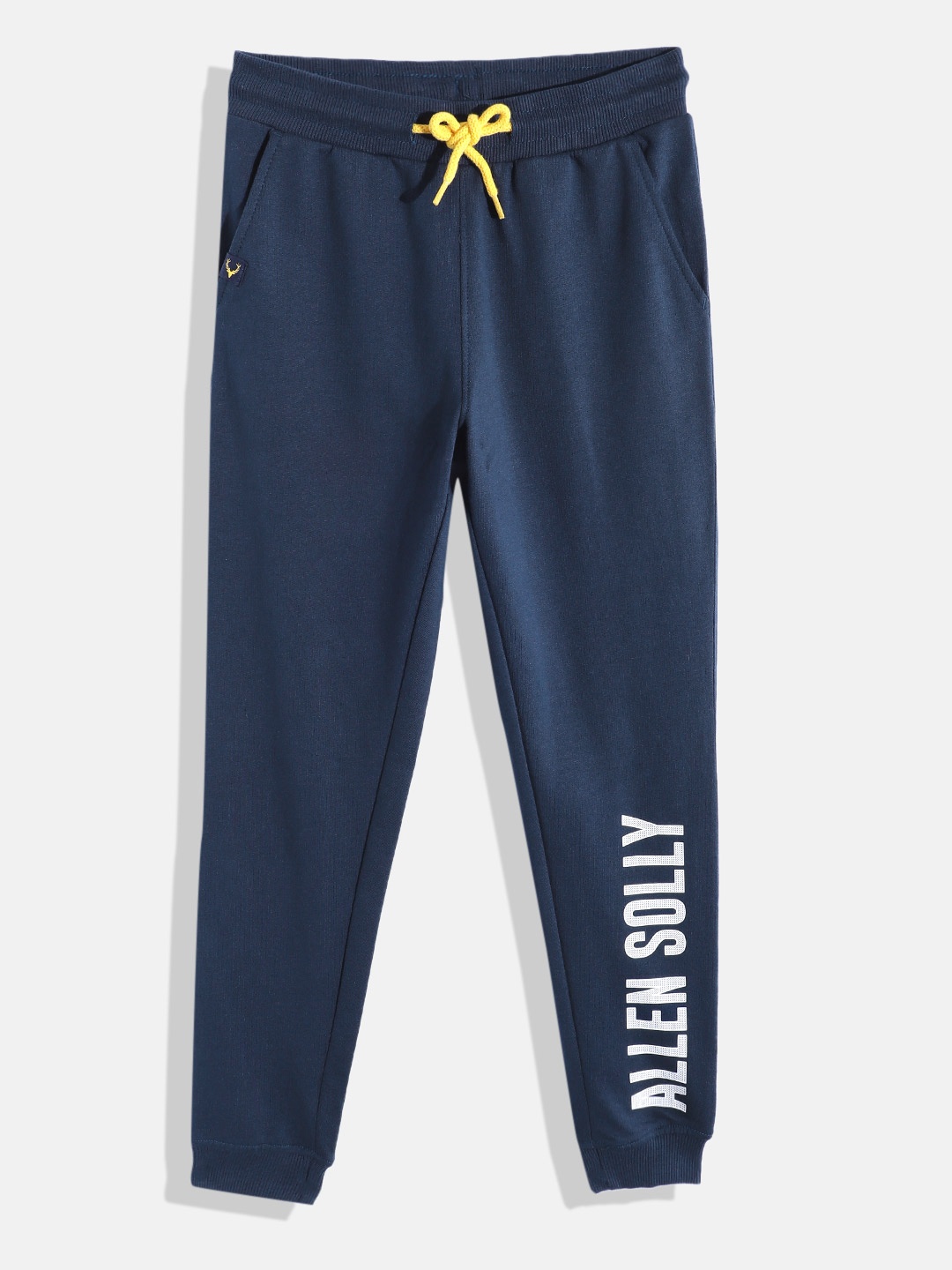 

Allen Solly Junior Boys Brand Logo Print Detail Pure Cotton Joggers, Navy blue