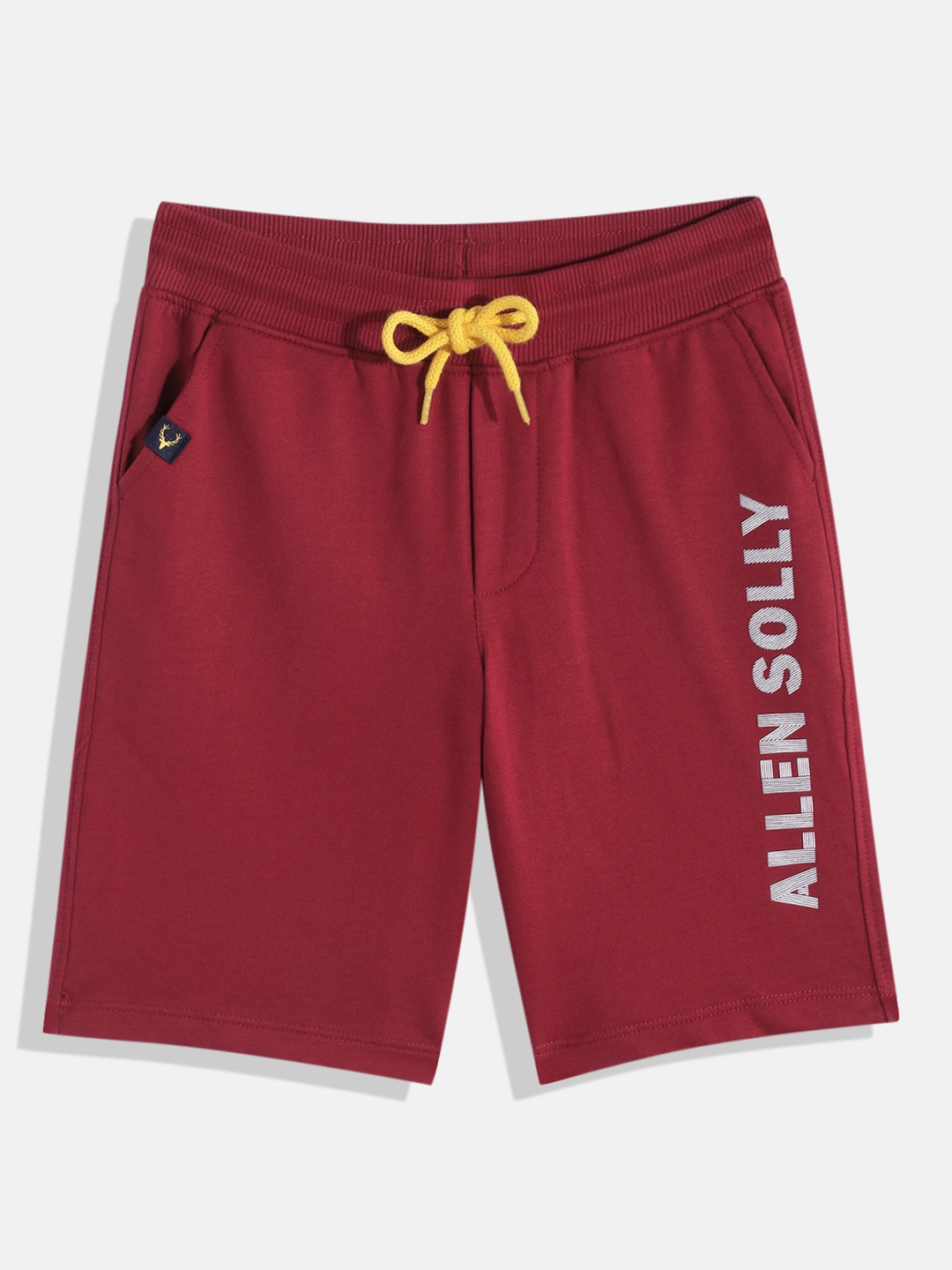 

Allen Solly Junior Boys Brand Logo Print Pure Cotton Shorts, Maroon