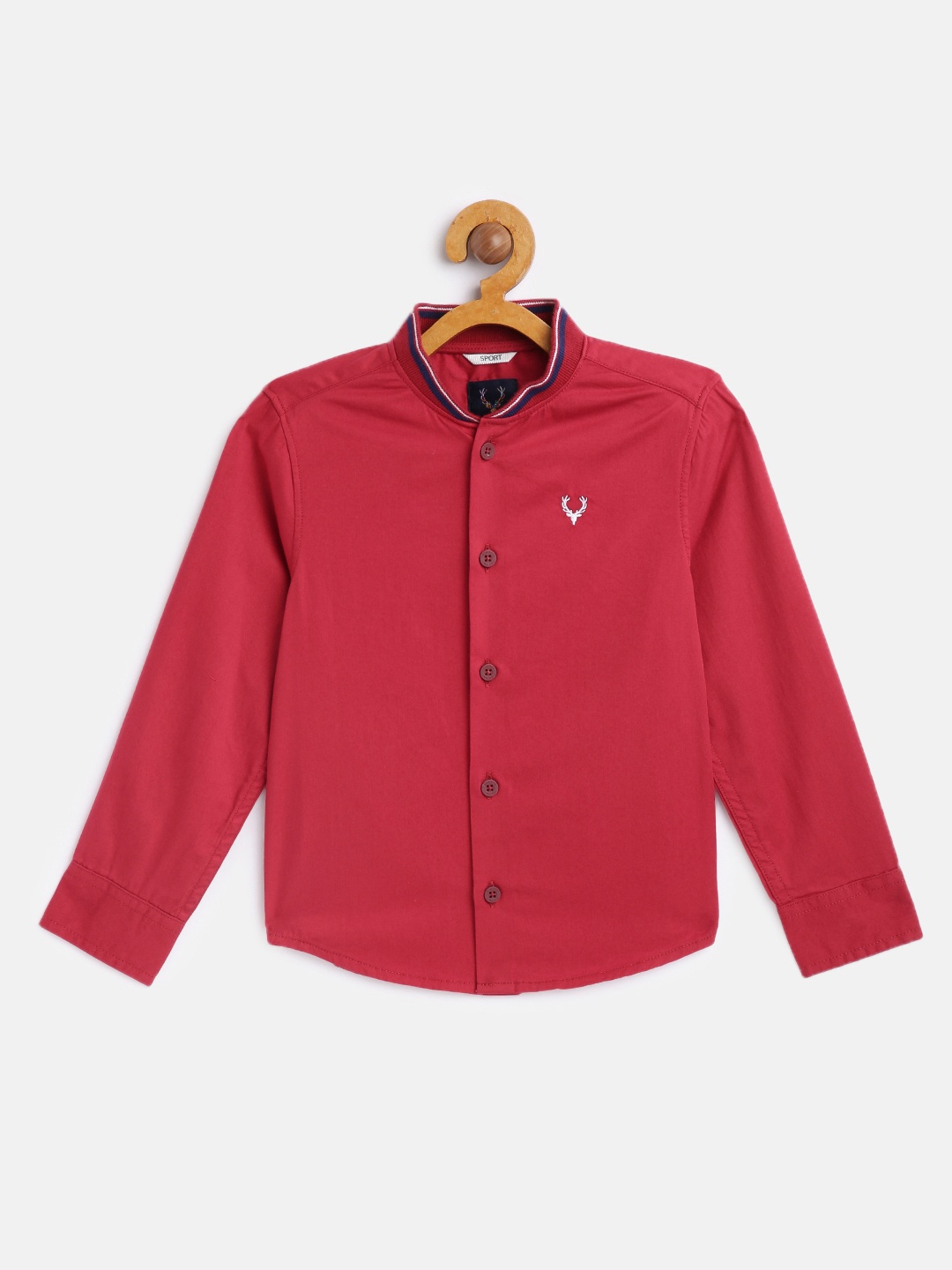 

Allen Solly Junior Boys Red Pure Cotton Casual Shirt