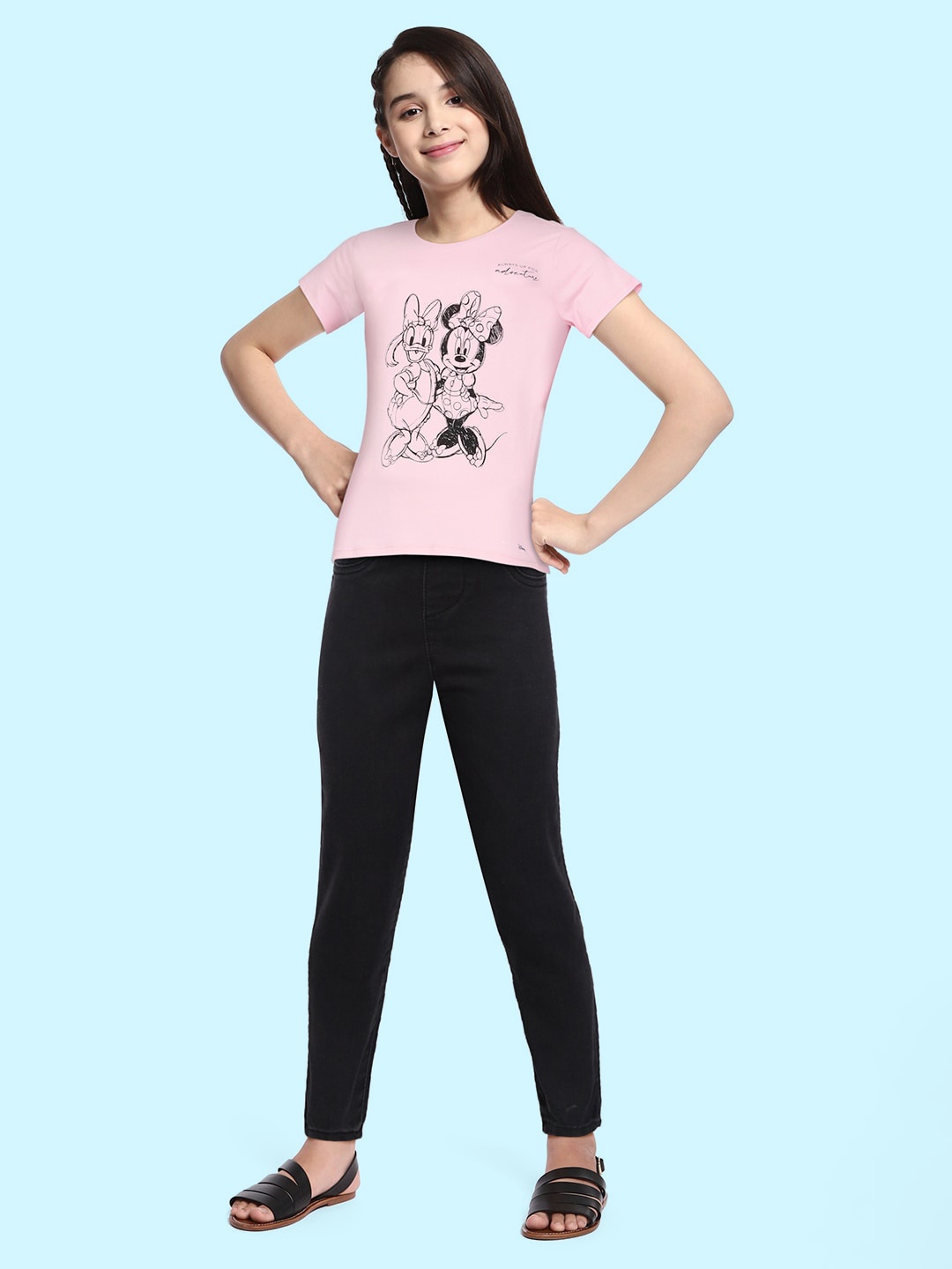 

Allen Solly Junior Girls Pink Printed Pure Cotton T-shirt