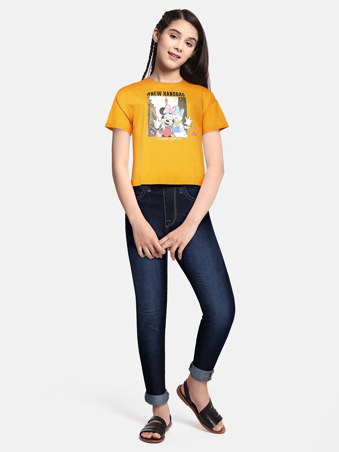 

Allen Solly Junior Girls Yellow Printed Pure Cotton T-shirt