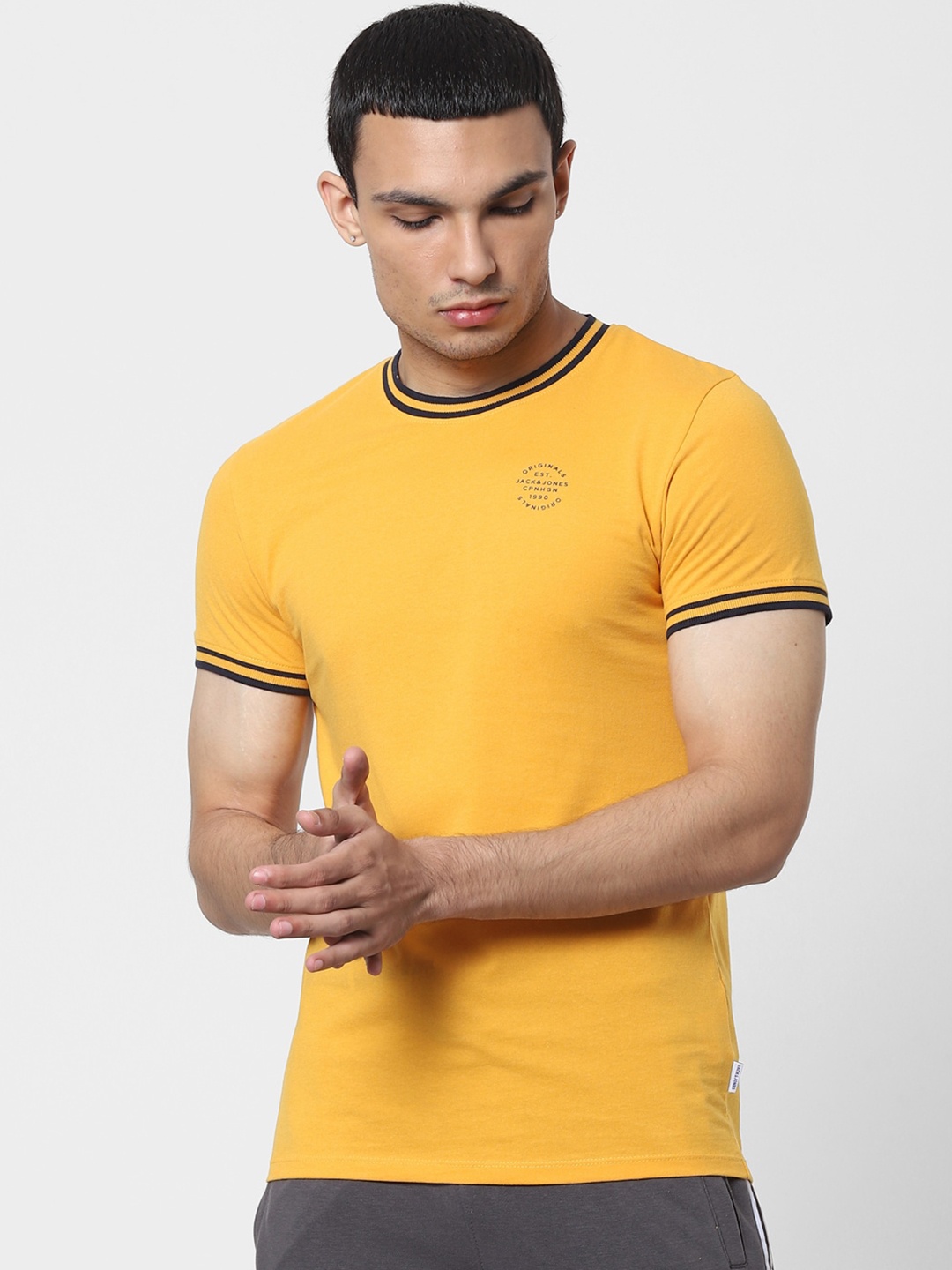 

Jack & Jones Men Yellow T-shirt