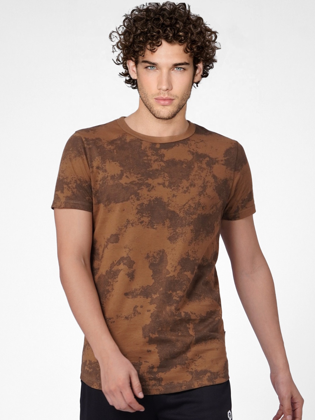 

Jack Jones Men Brown Printed Pure Cotton T-shirt