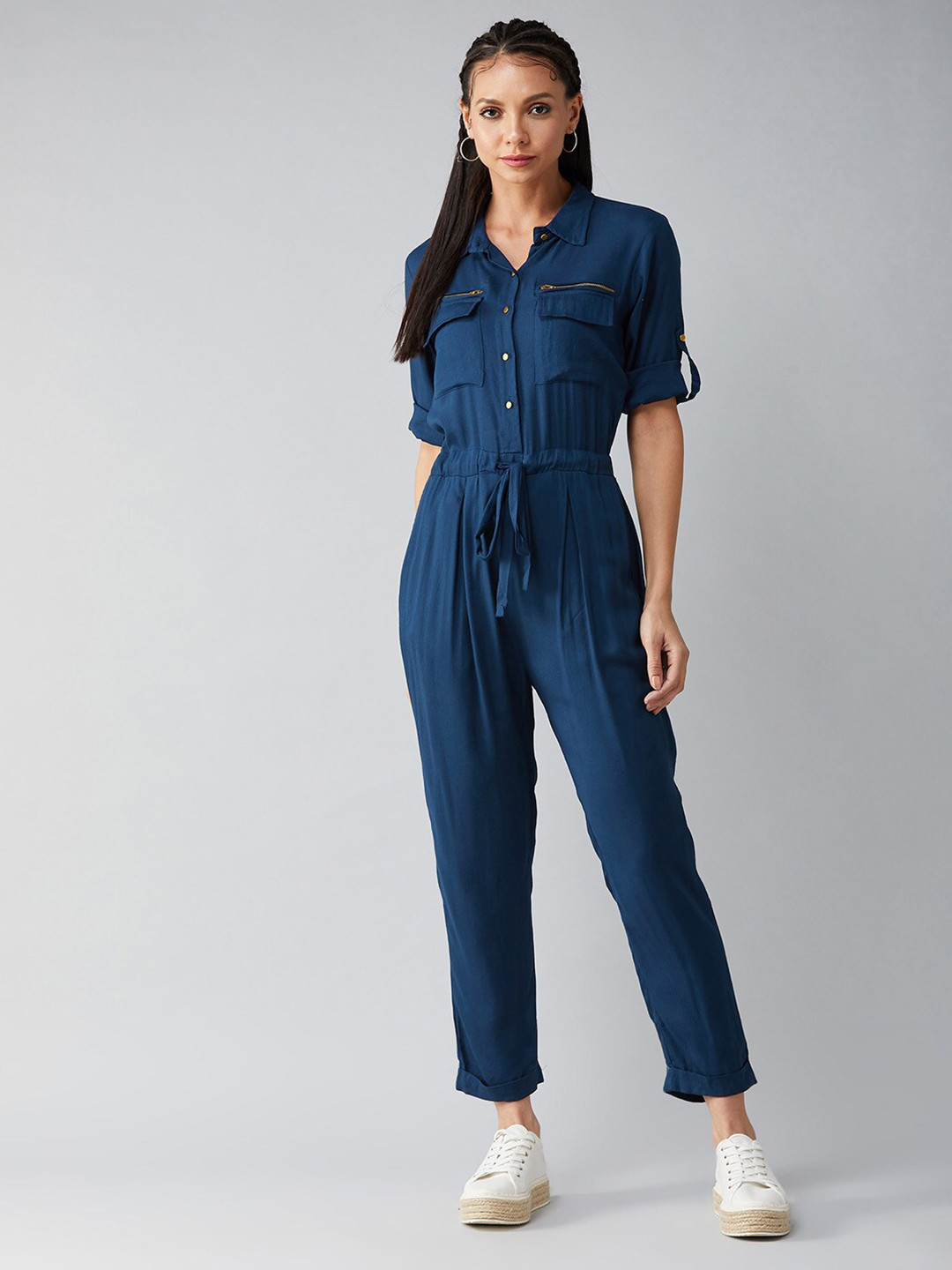 

DOLCE CRUDO Women Blue Basic Jumpsuit