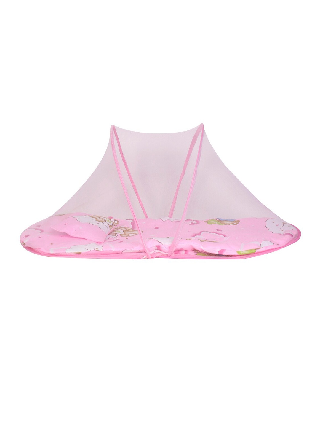 

PASSION PETALS Girls Pink Printed Foldable Crib Mosquito Net