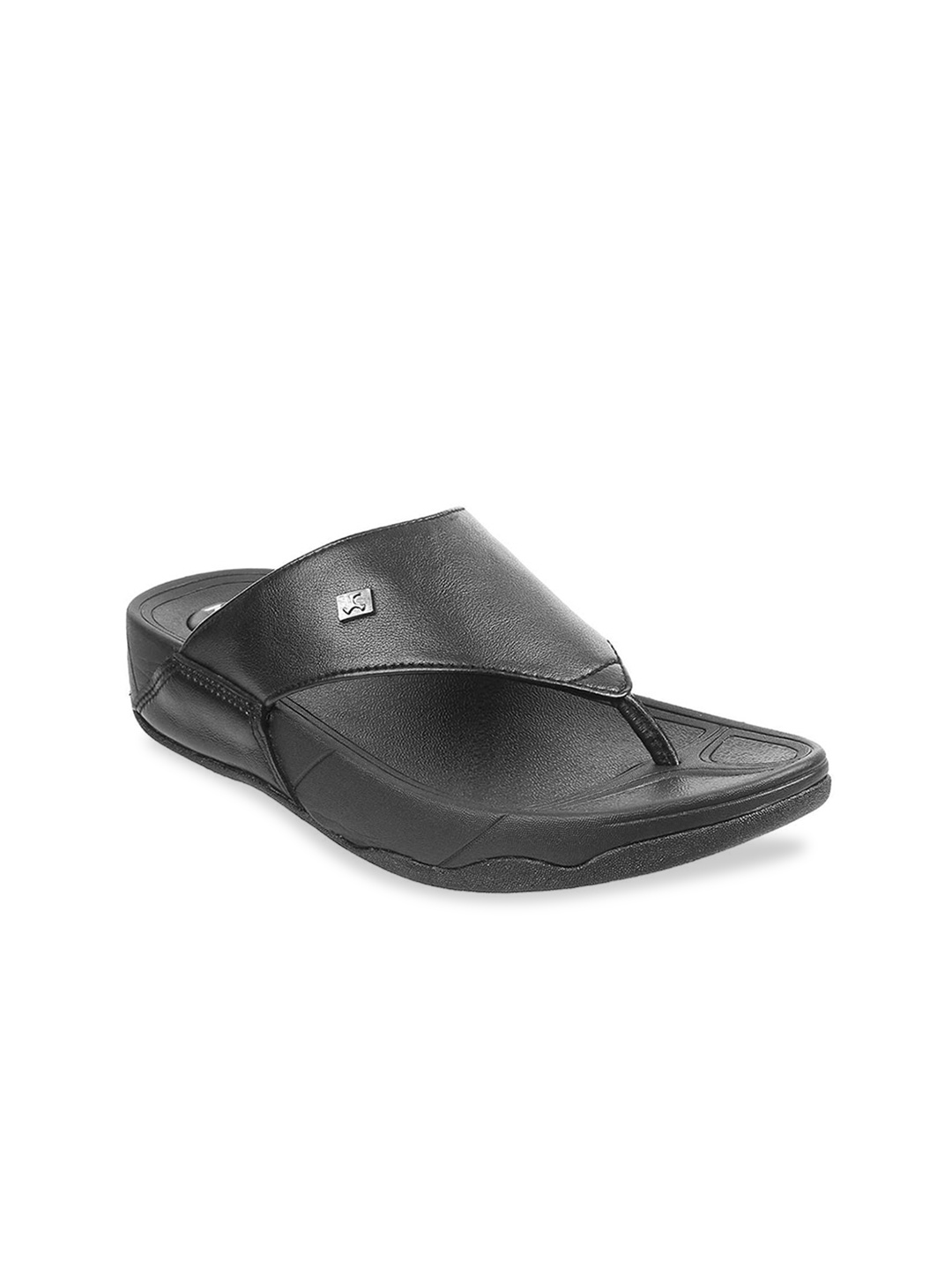

Mochi Men Black Solid Comfort Sandals