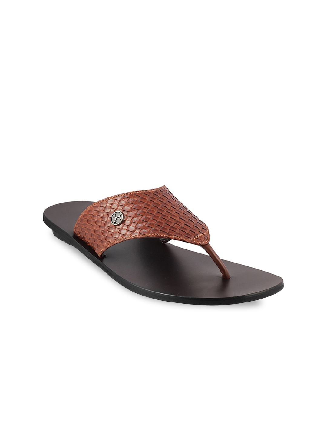 

Mochi Men Tan Textured Comfort Sandals