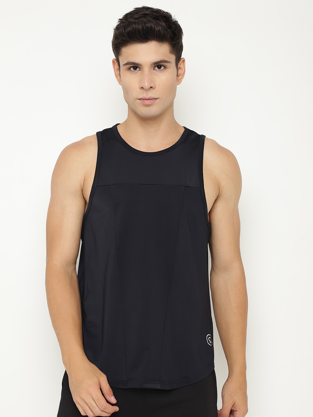 

CHKOKKO Men Navy Blue Training or Gym Sports T-Shirt