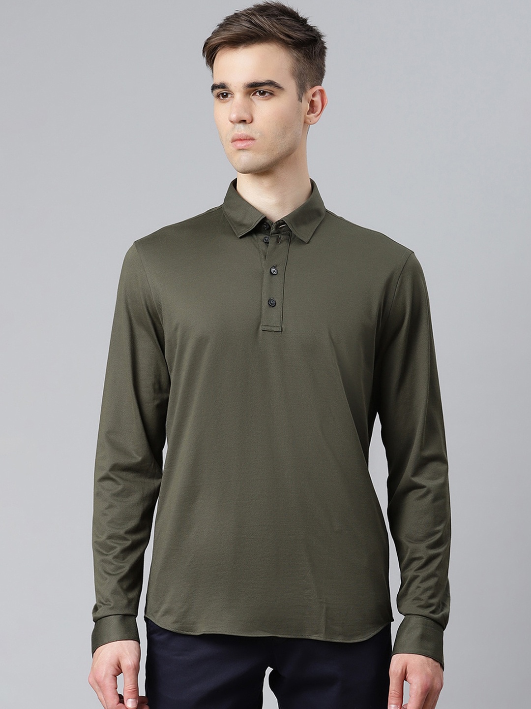 

Matinique Men Olive Green Opaque Casual Shirt