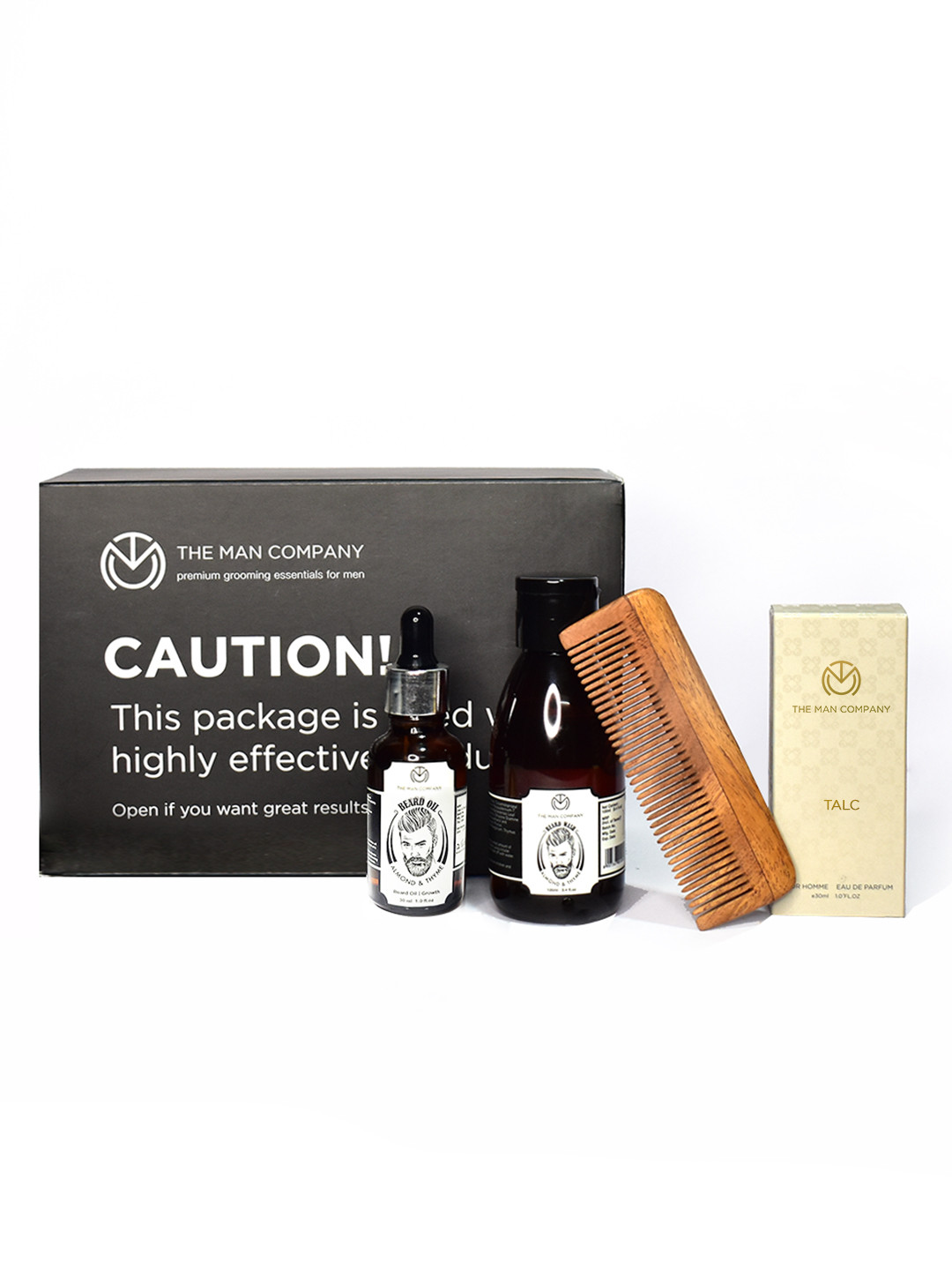 

The Man Company Men Set Of 4 Beard Gift Set, Black