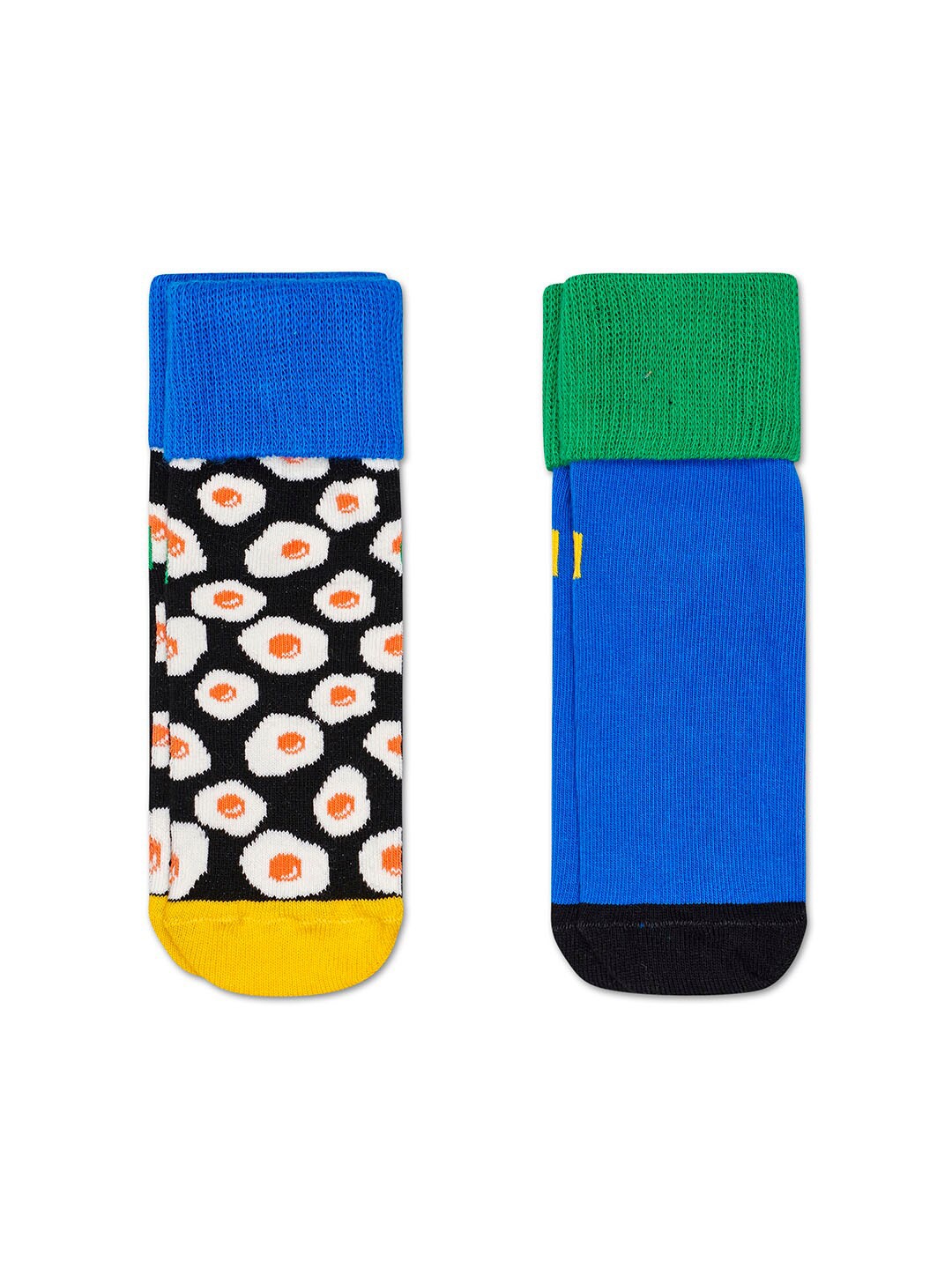 

Happy Socks Unisex Kids Pack Of 2 Patterned Calf-Length Socks, Blue