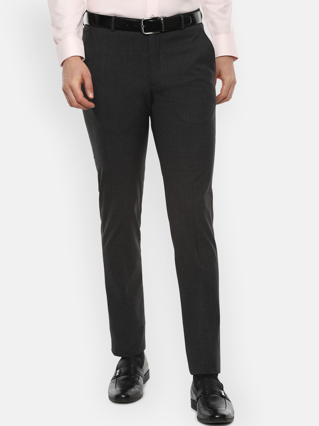

Louis Philippe Men Black Slim Fit Formal Trousers