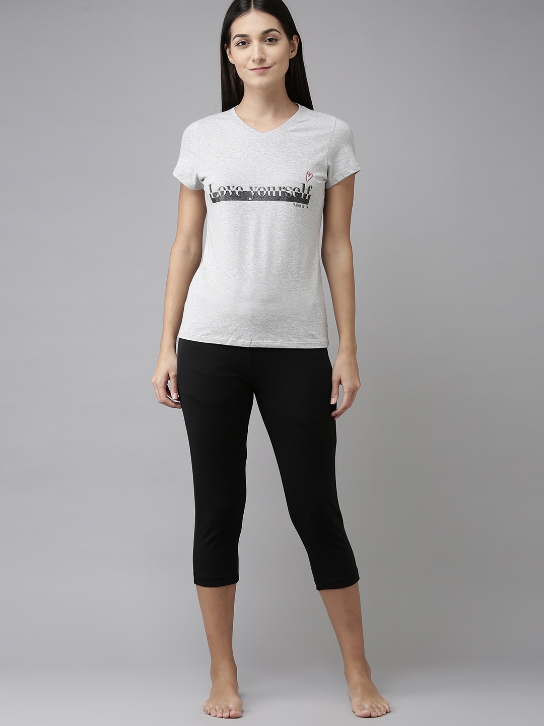 

Van Heusen Women Pack of 2 Round Neck Racerback Lounge Tank Top, Grey