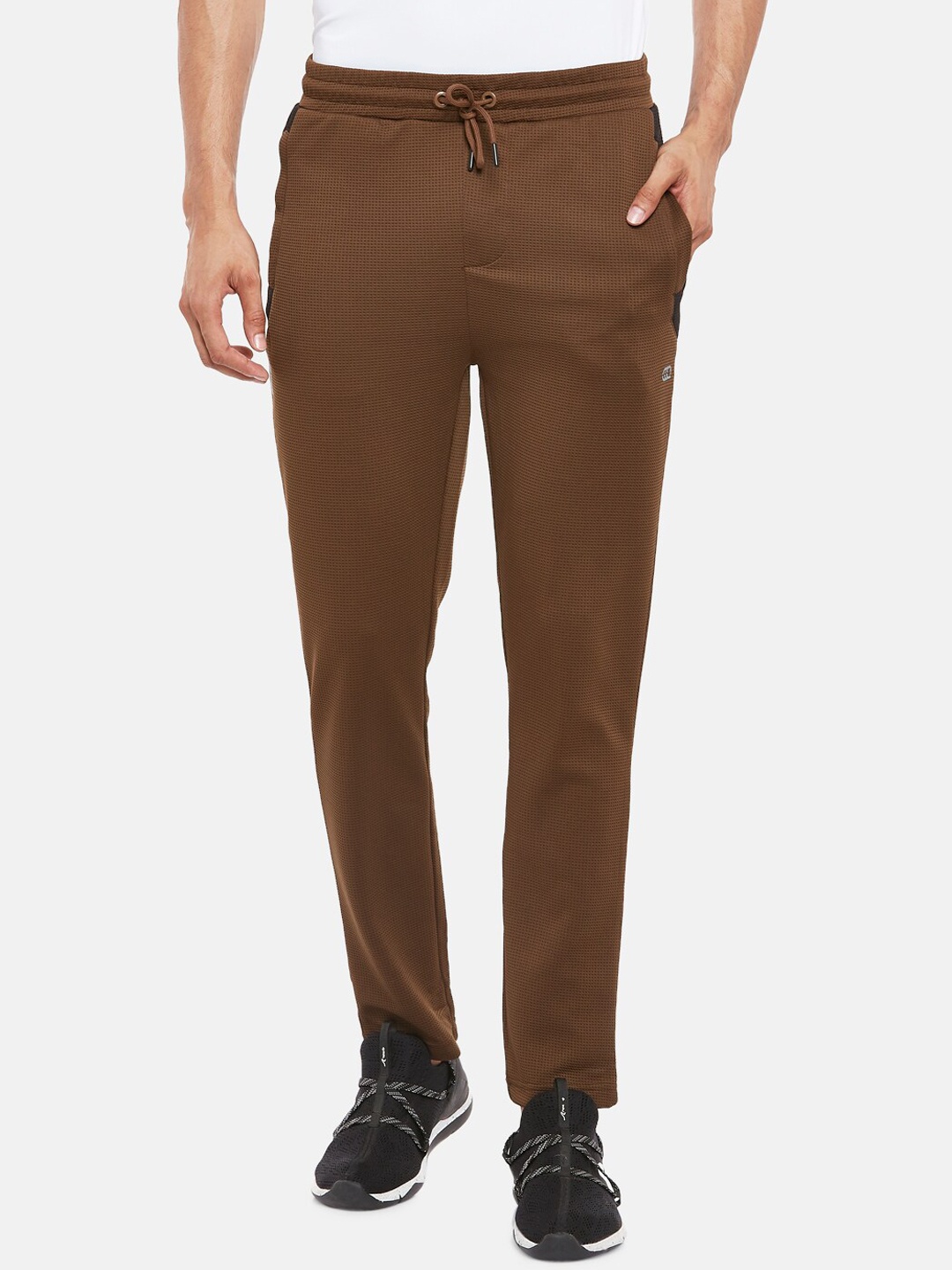 

Ajile by Pantaloons Men Brown Solid Slim Fit Track Pants