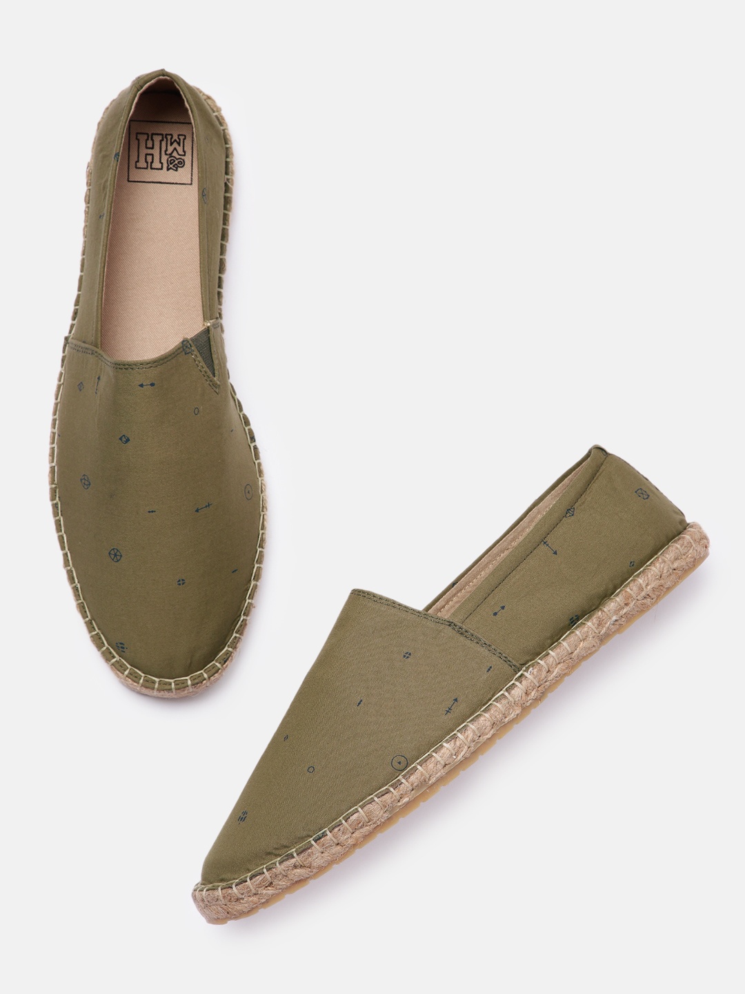 

Mast & Harbour Men Khaki Brown Printed Espadrilles