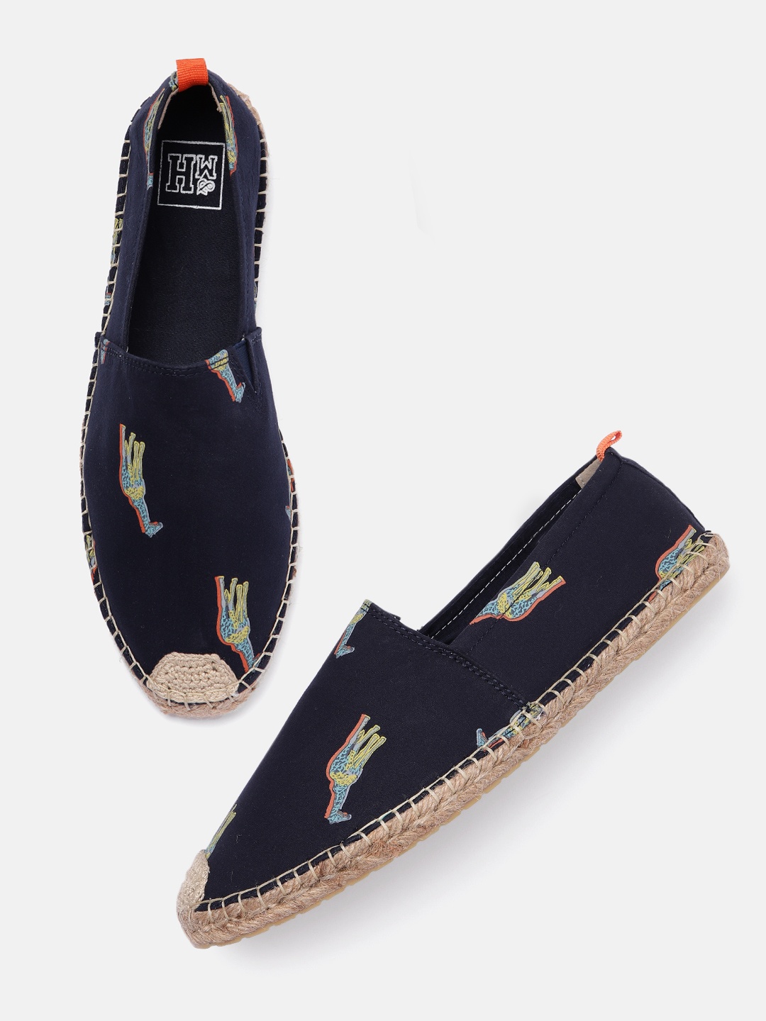 

Mast & Harbour Men Navy Blue Woven Design Espadrilles