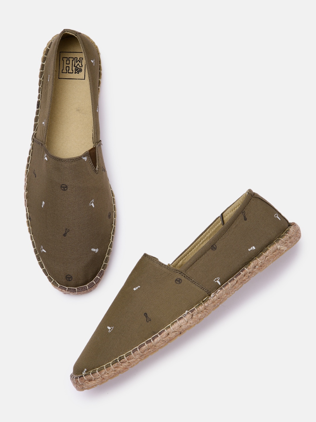 

Mast & Harbour Men Khaki Brown Printed Espadrilles