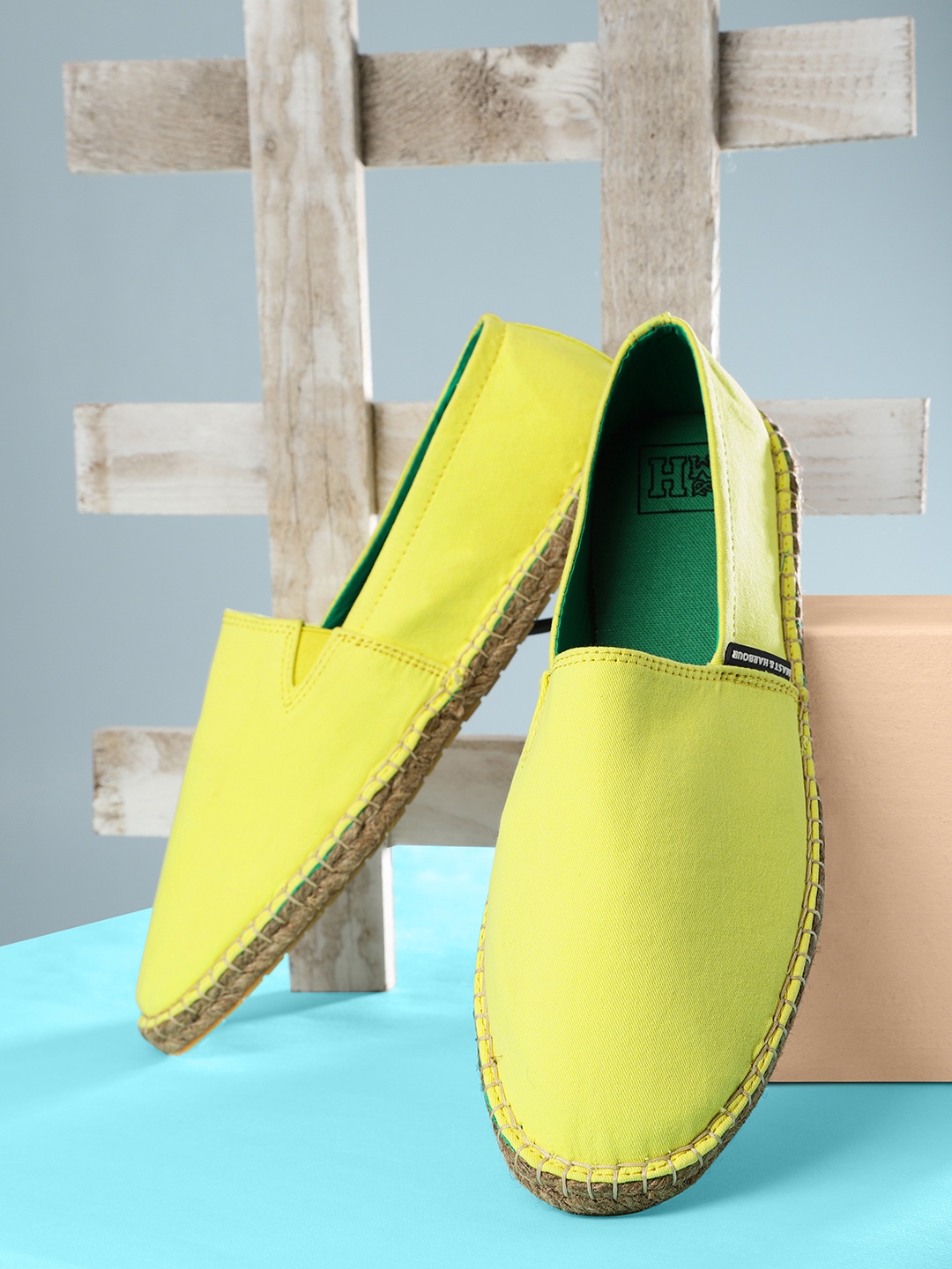 

Mast & Harbour Men Yellow Solid Espadrilles