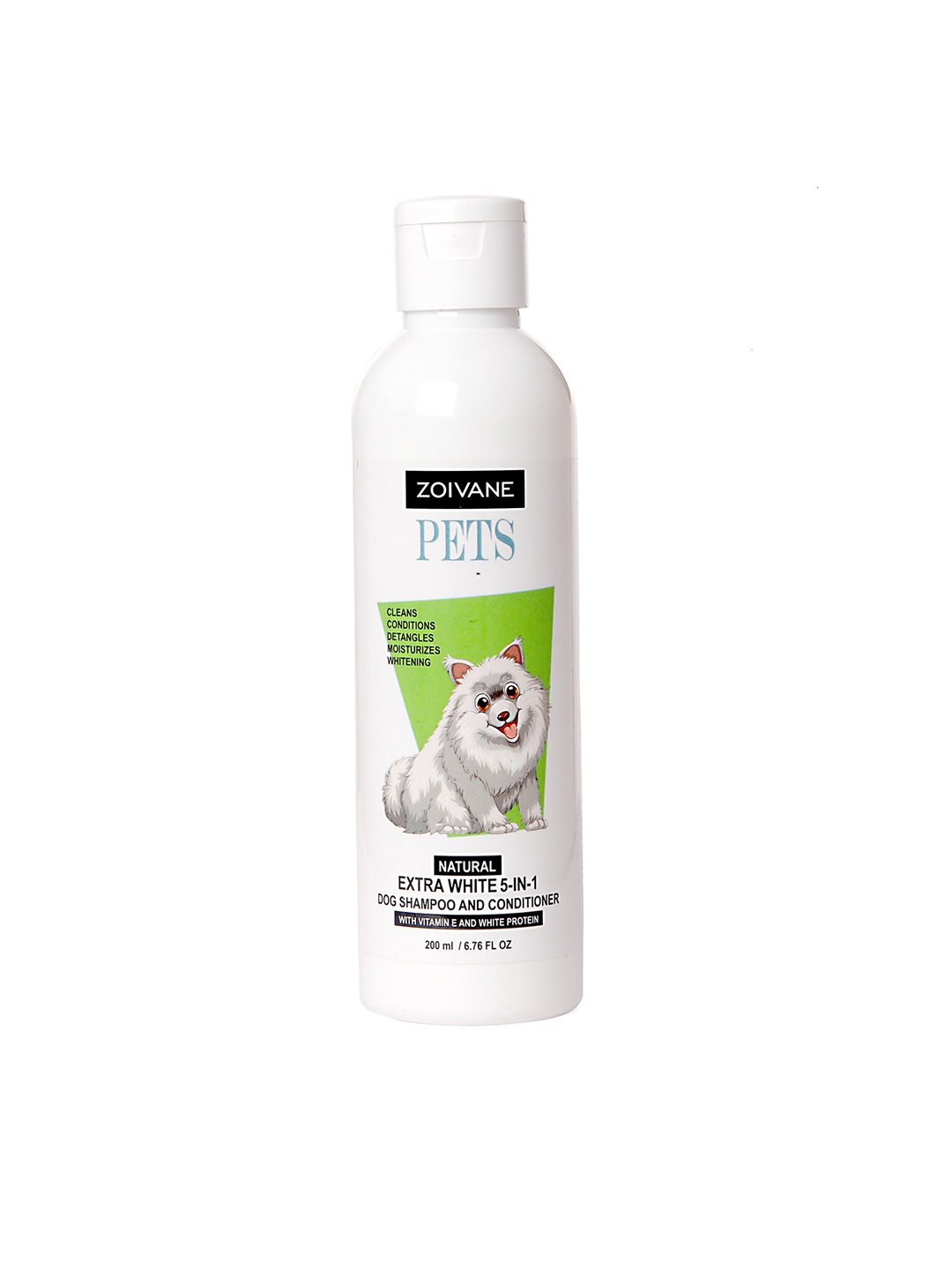 

ZOIVANE Unisex White & Green 5 In 1 Dog Shampoo & Conditioner 200ml
