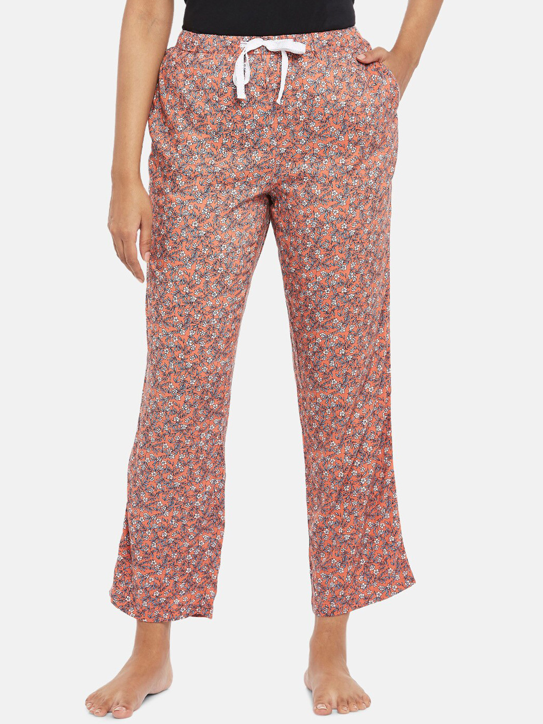 

Dreamz by Pantaloons Women Rust Printed Lounge Pants