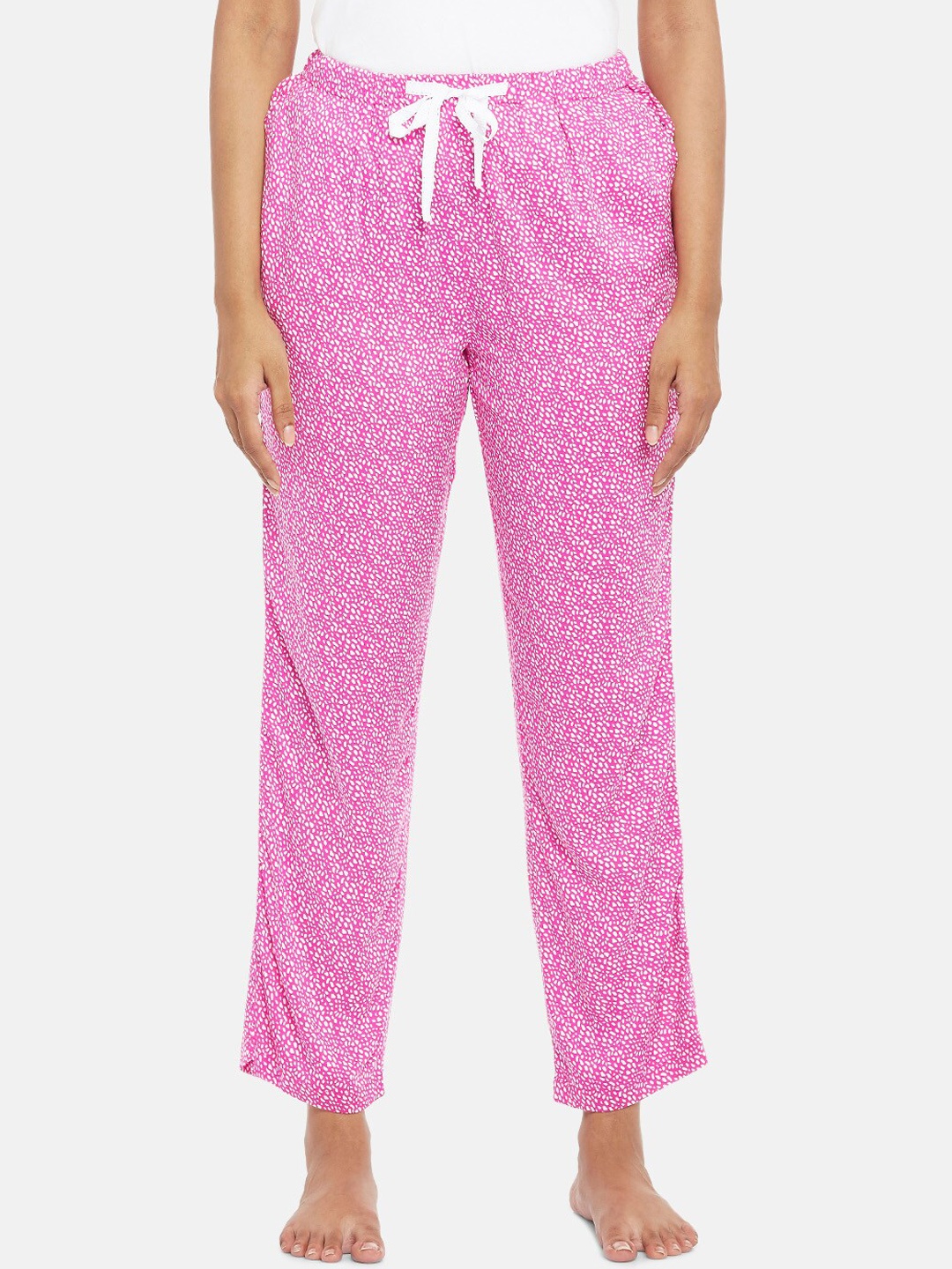 

Dreamz by Pantaloons Women Fuchsia Printed Lounge Pants