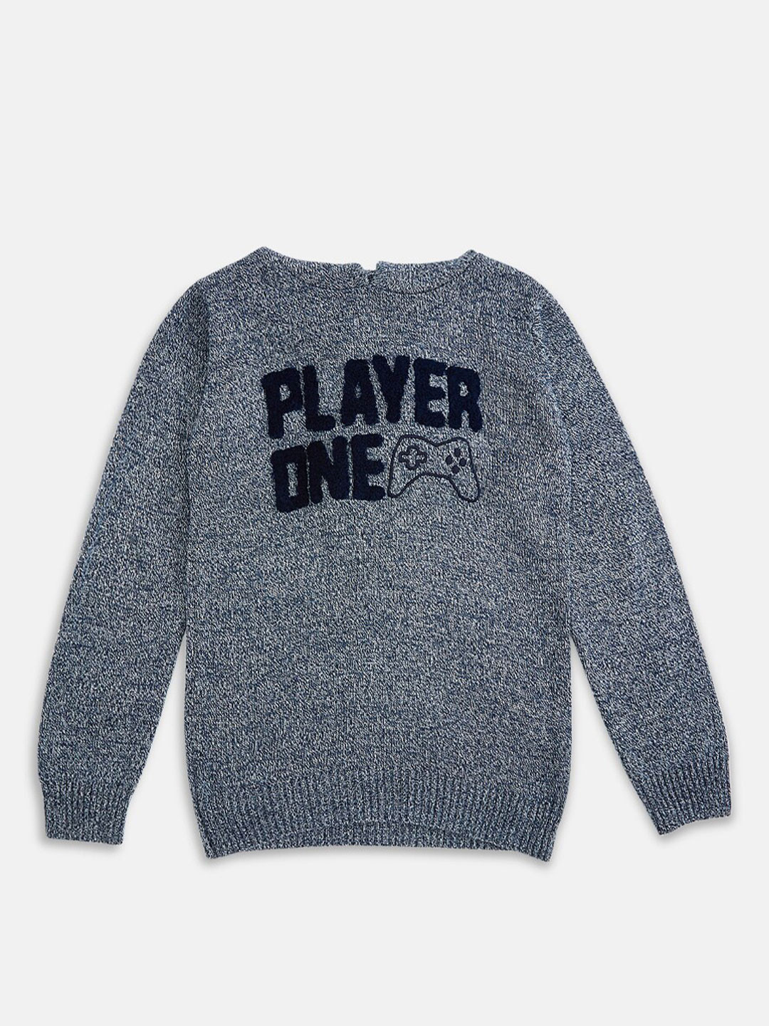 

Pantaloons Junior Boys Navy Blue & White Typography Pullover