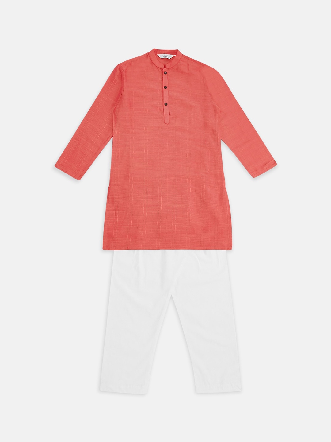 

indus route by Pantaloons Boys Coral Regular Kurta with Pyjamas