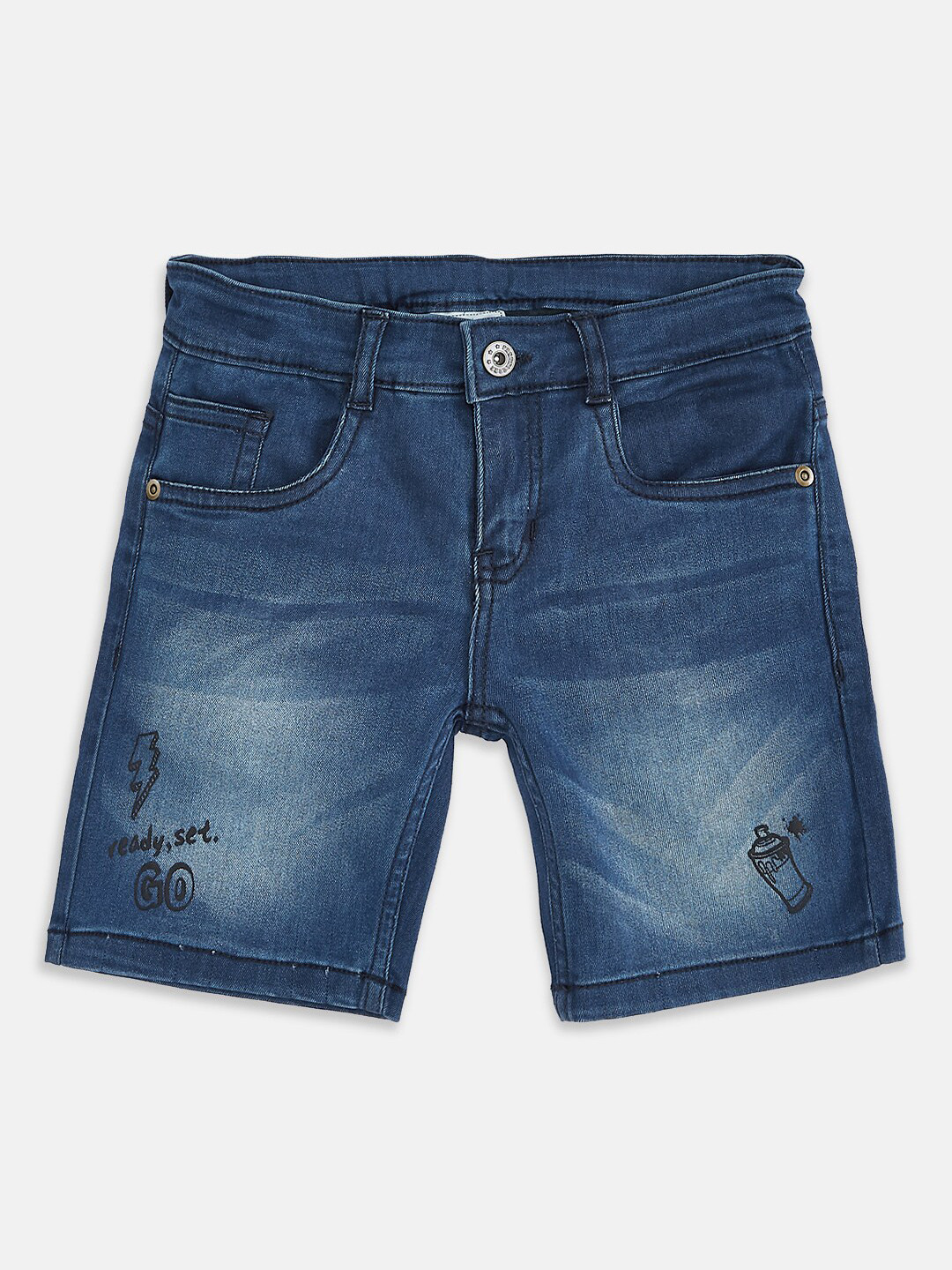

Pantaloons Junior Boys Blue Washed Denim Shorts