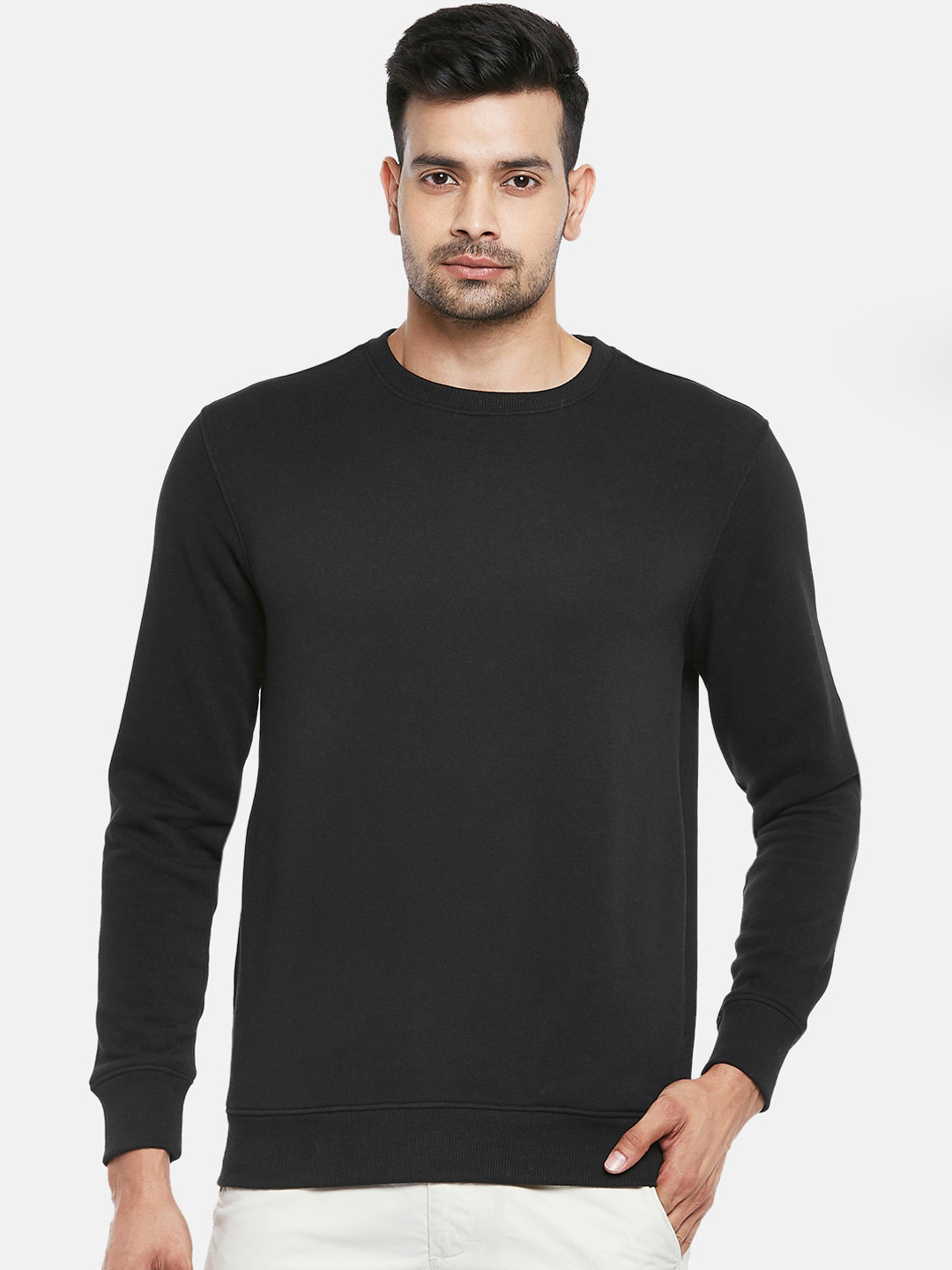 

BYFORD by Pantaloons Men Black Sweatshirt