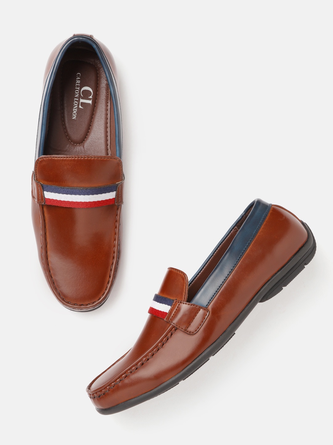 Carlton London Men Brown Solid Smart Casual Driving Shoes