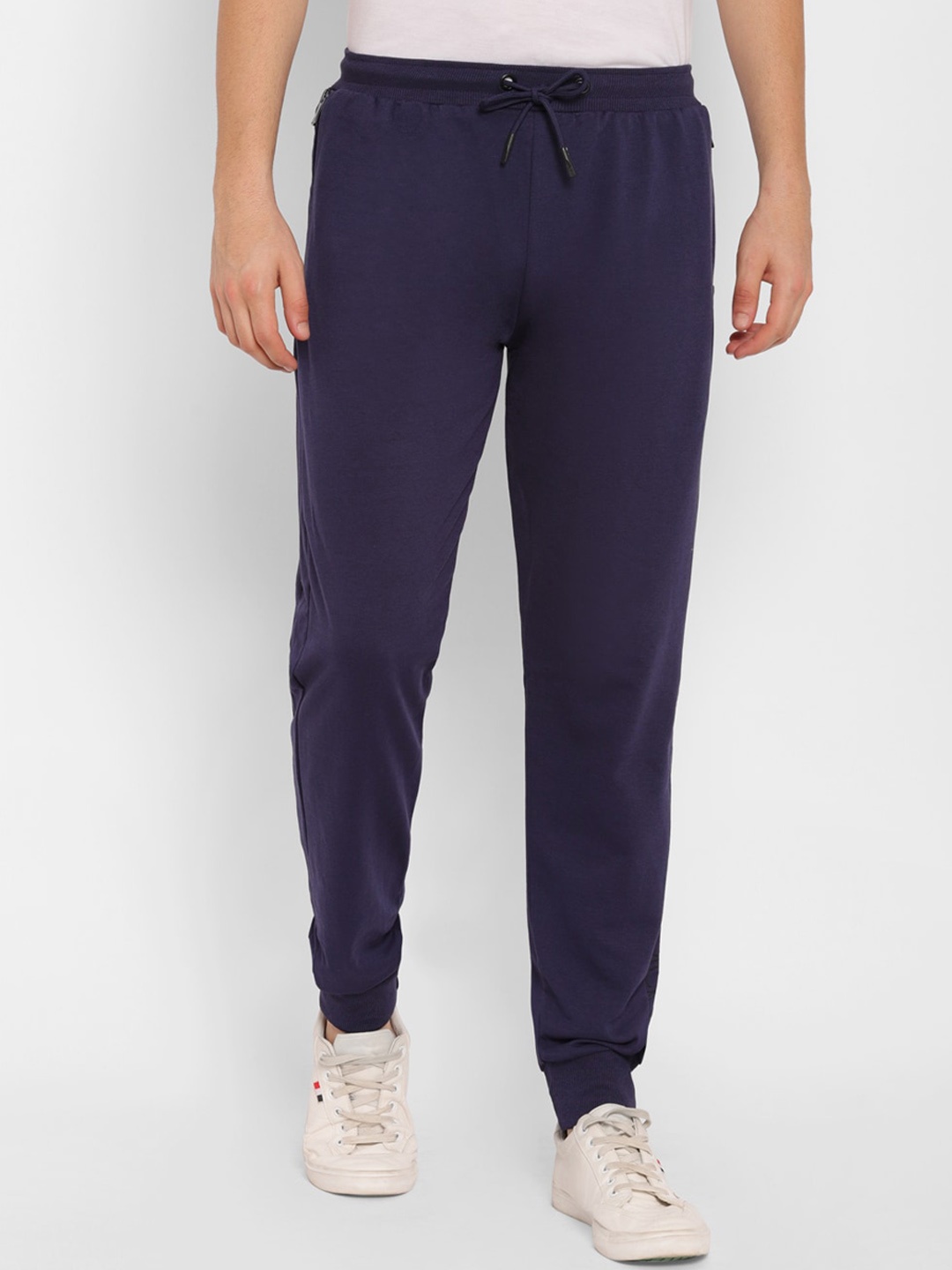 

SAPPER Men Navy Blue Solid Slim Fit Cotton Joggers