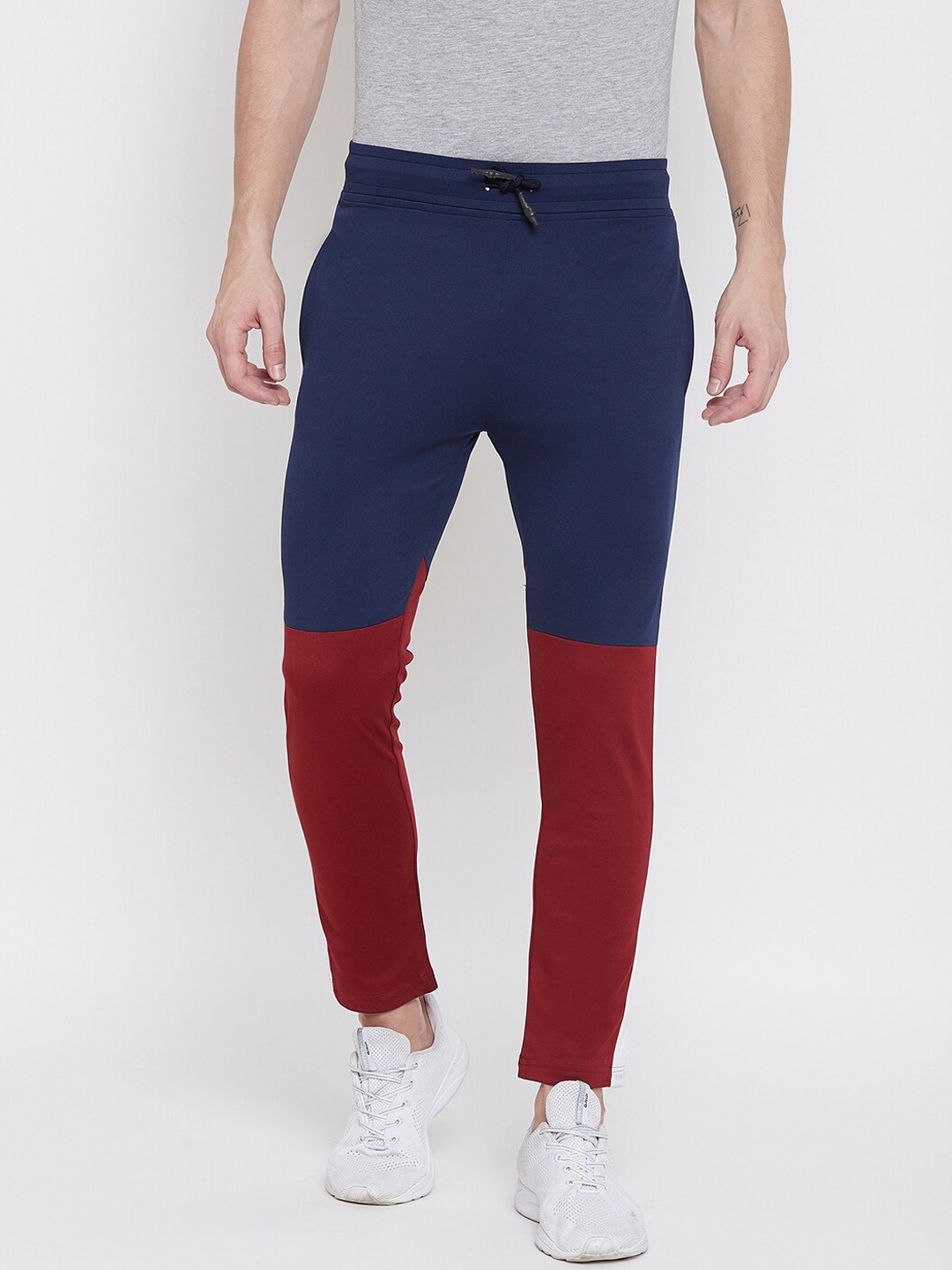 

armure Multicoloured Colourblocked Straight Track Pants, Multi