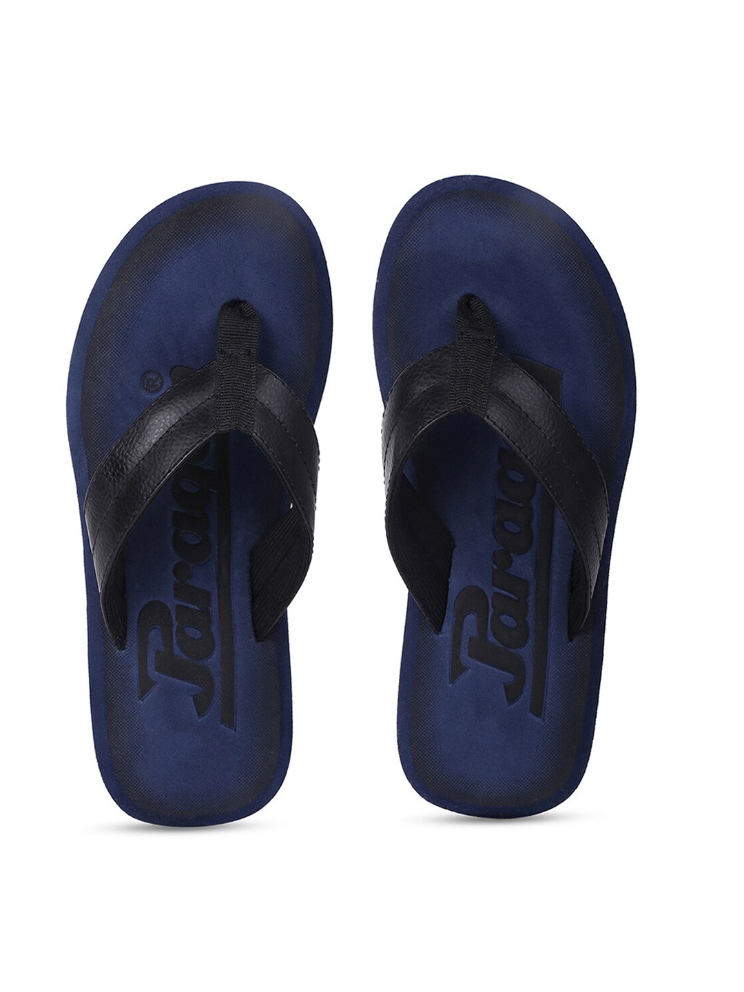 

Paragon Men Black & Navy Blue Printed Thong Flip-Flops