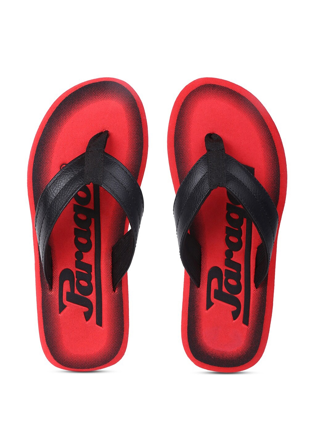 

Paragon Men Black & Red Printed Thong Flip-Flops