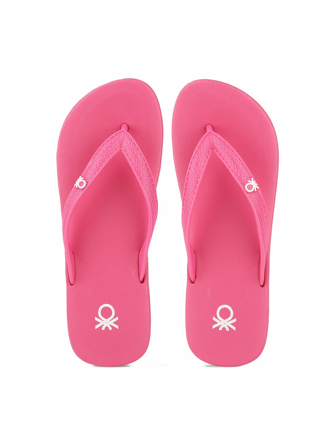 

United Colors of Benetton Women Pink Printed Rubber Thong Flip-Flops