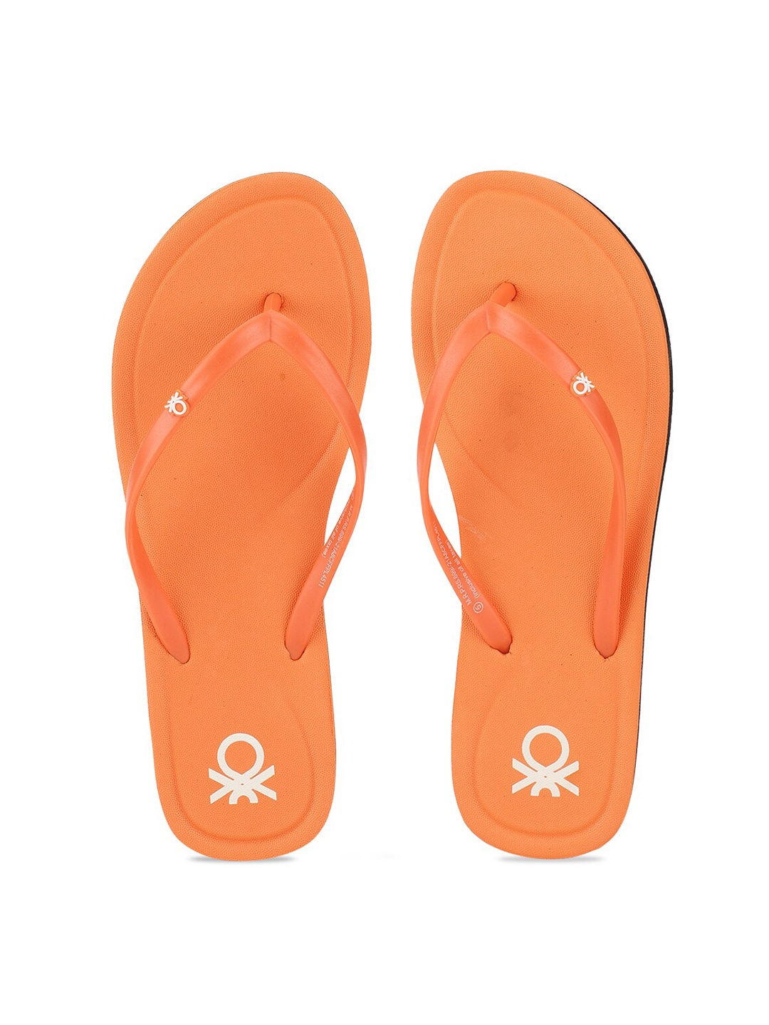 

United Colors of Benetton Women Orange Rubber Thong Flip-Flops