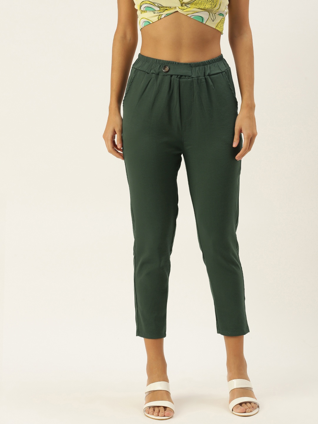

SHECZZAR Women Green Trousers