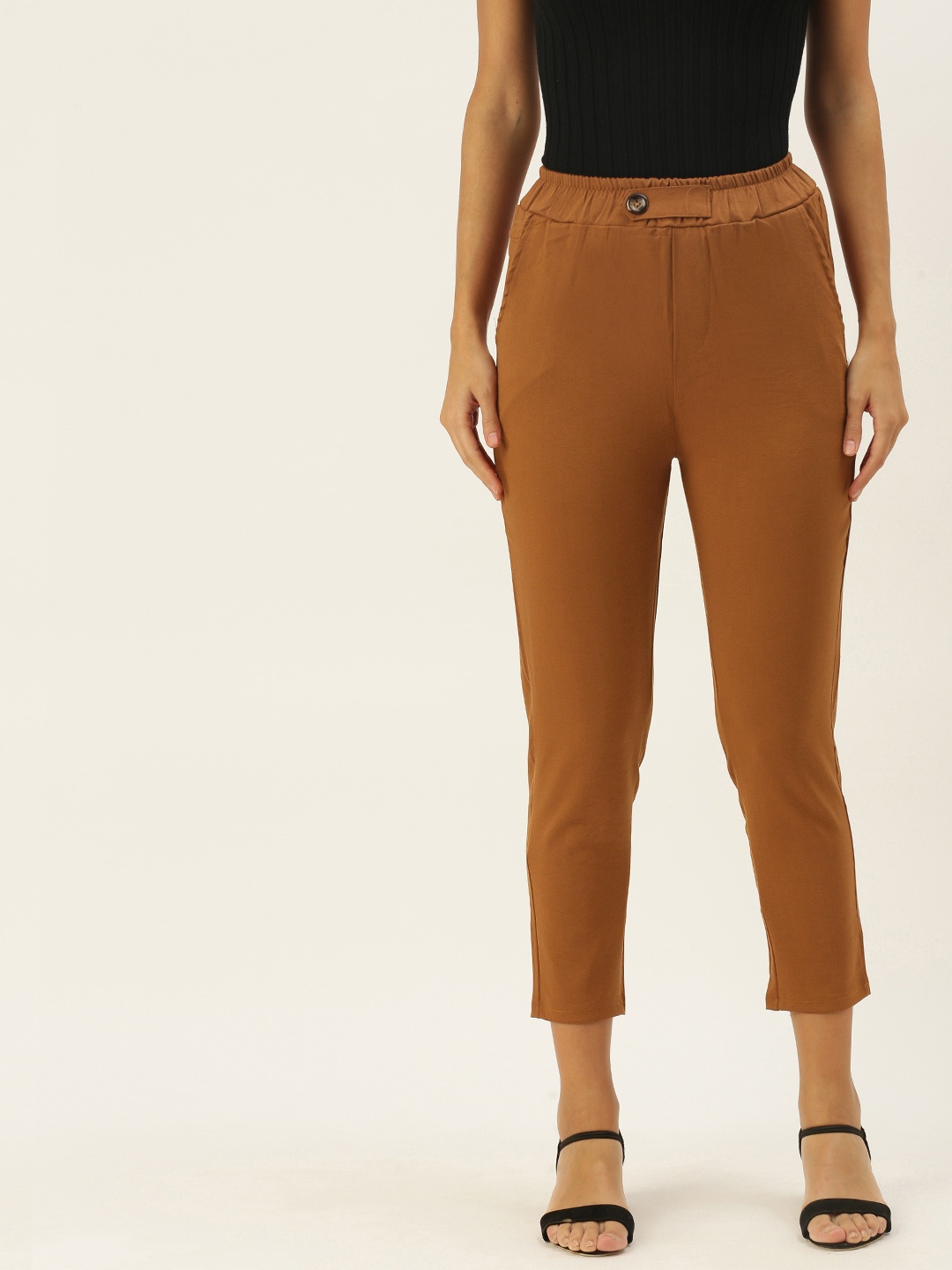 

SHECZZAR Women Brown Trousers