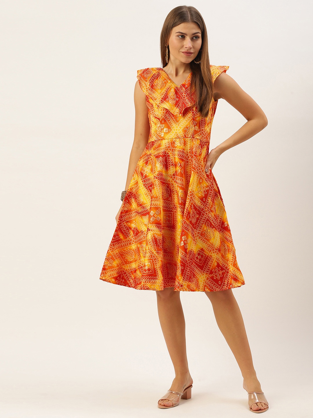

Ethnovog Multicoloured Layered A-Line Dress, Multi