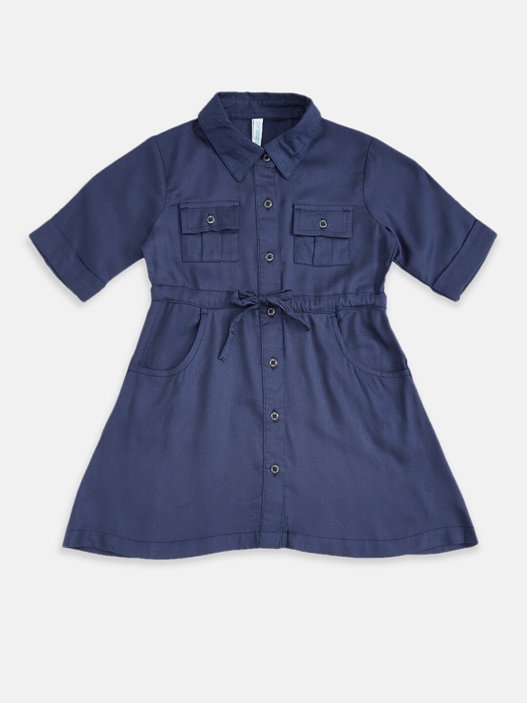 

Pantaloons Junior Navy Blue Shirt Style Top