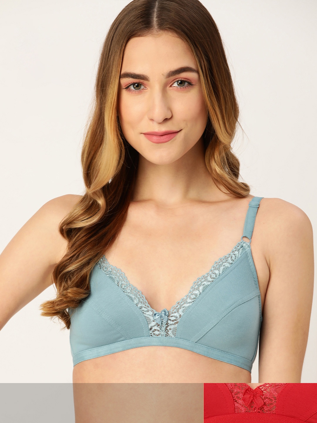 

DressBerry Women Pack of 2 Solid Everyday Bras, Blue