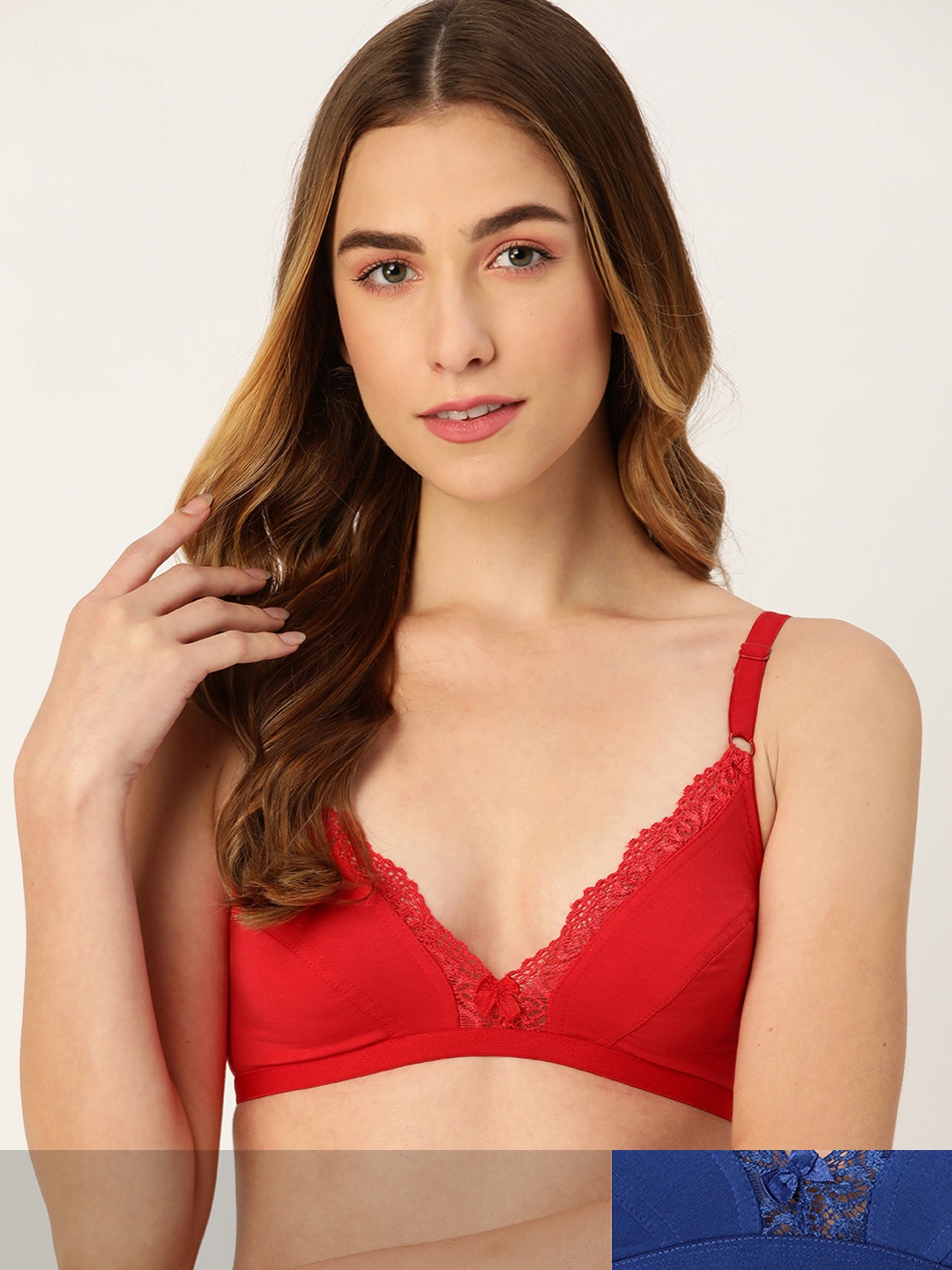 

DressBerry Women Pack of 2 Solid Everyday Bras, Red
