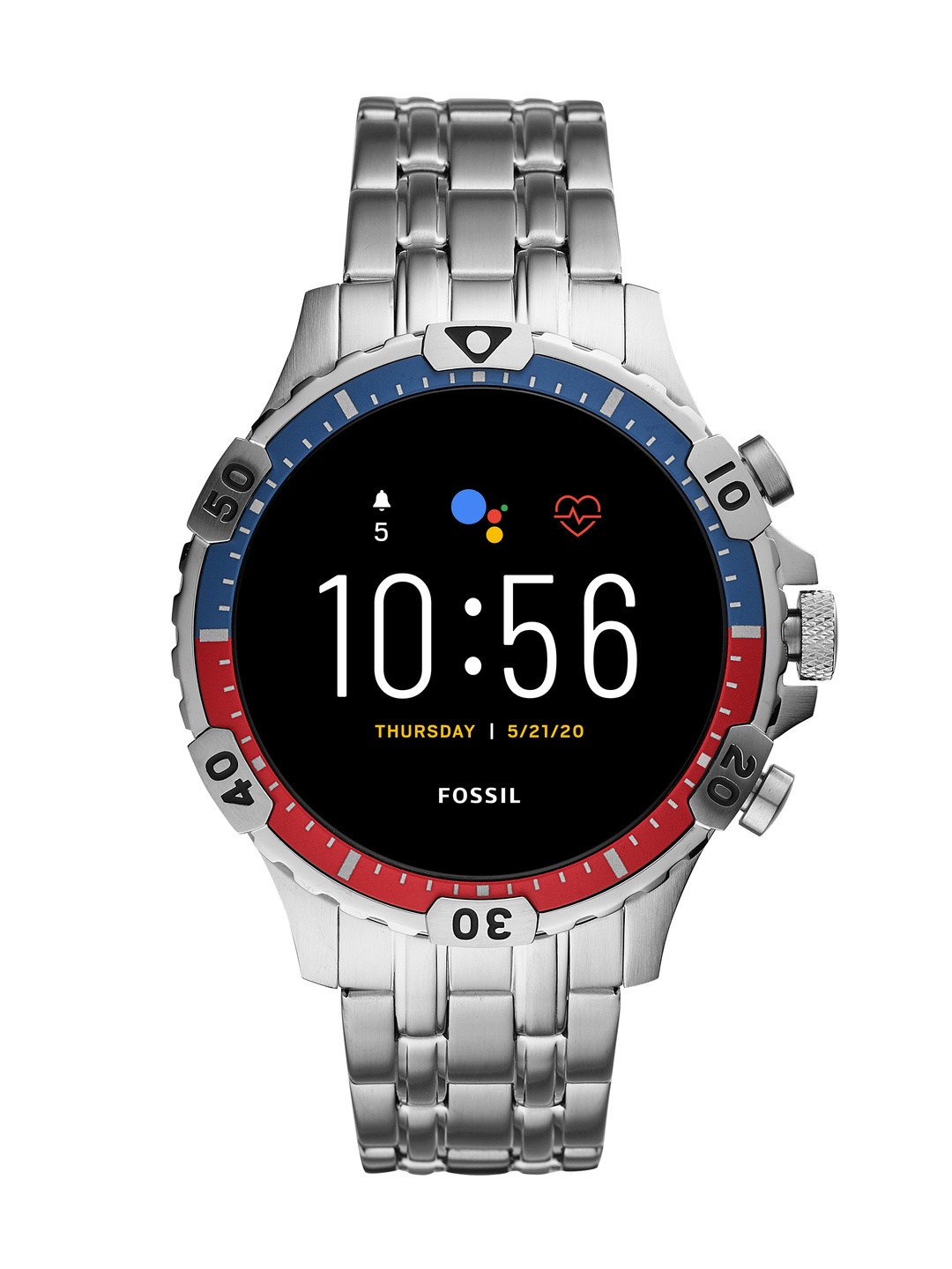 

Fossil Gen 5 Garrett HR Silver Smartwatch FTW4040